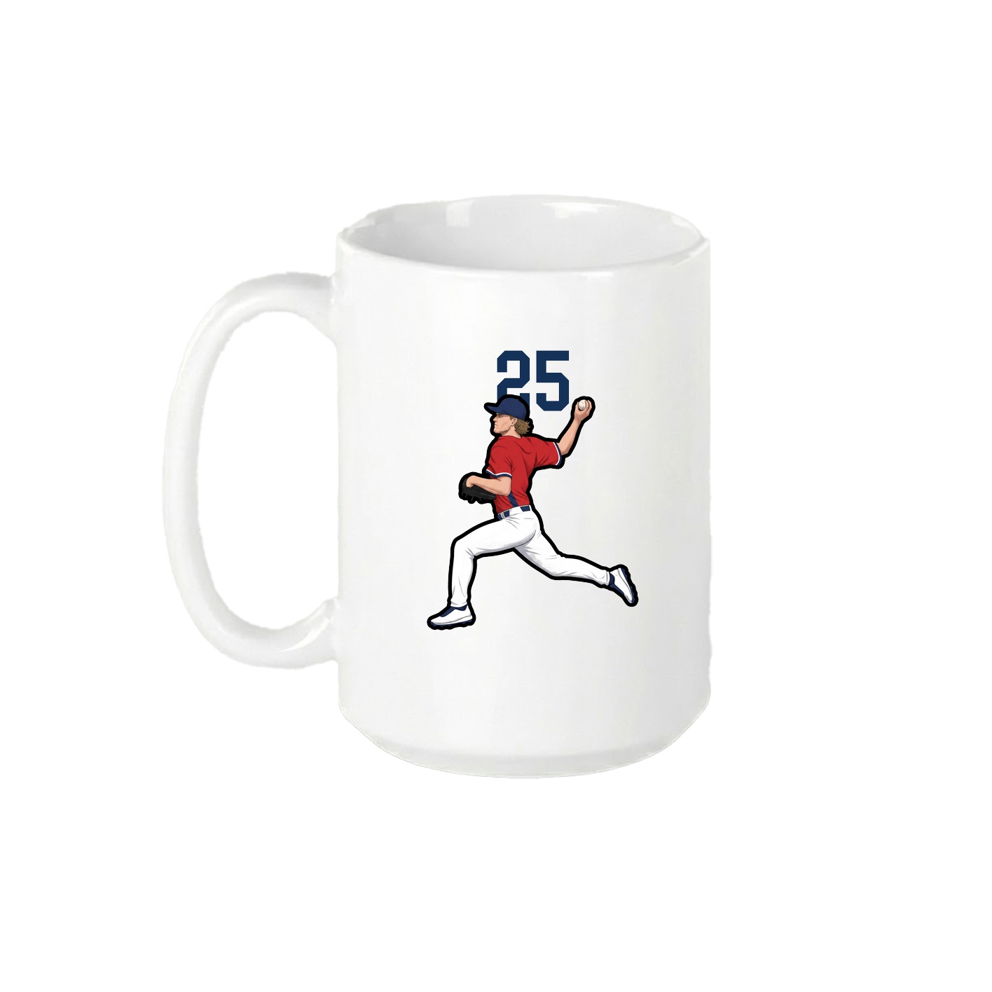 15oz Coffee Mug — Number Top in White