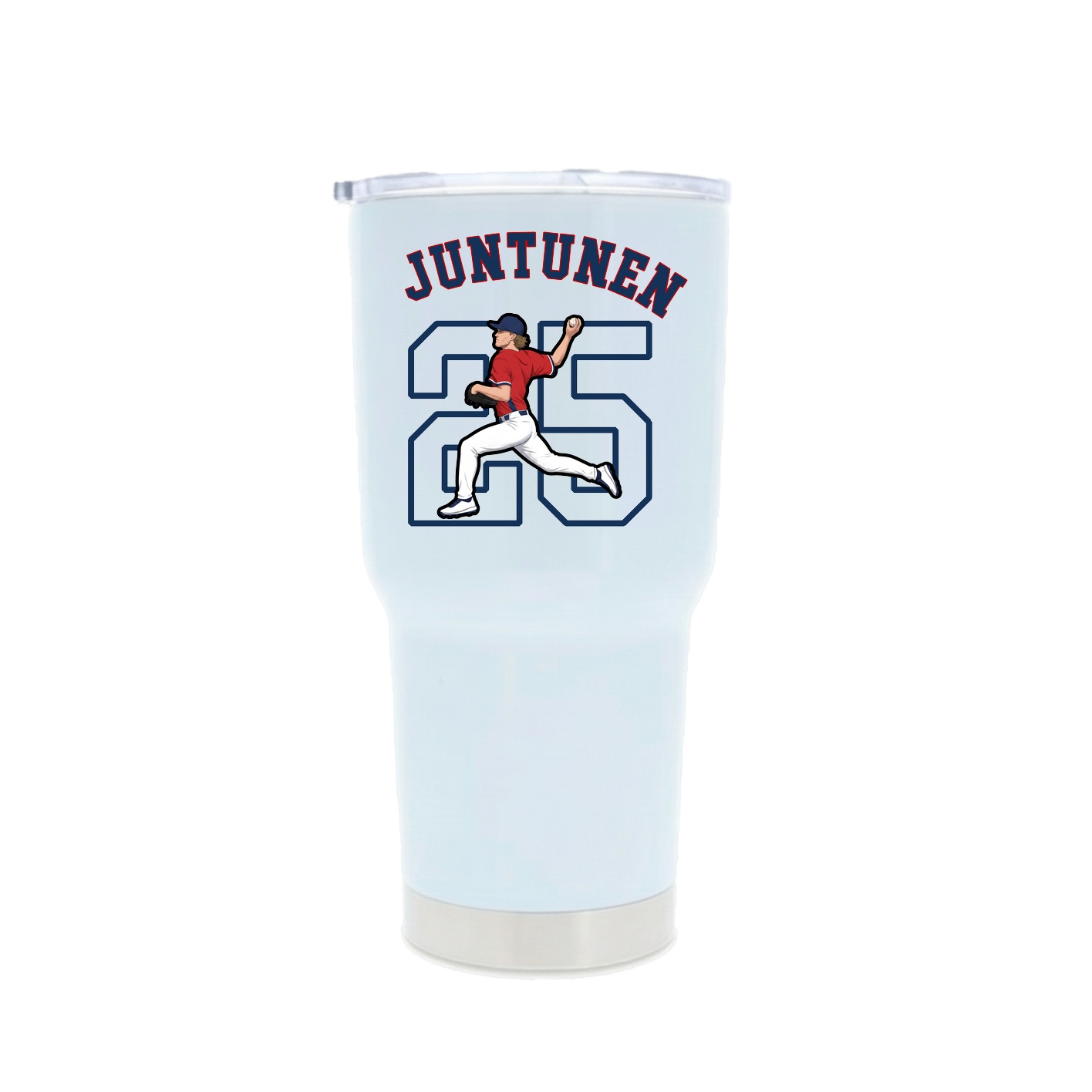 30oz Stainless Steel Tumbler — Shirsey Arch in White