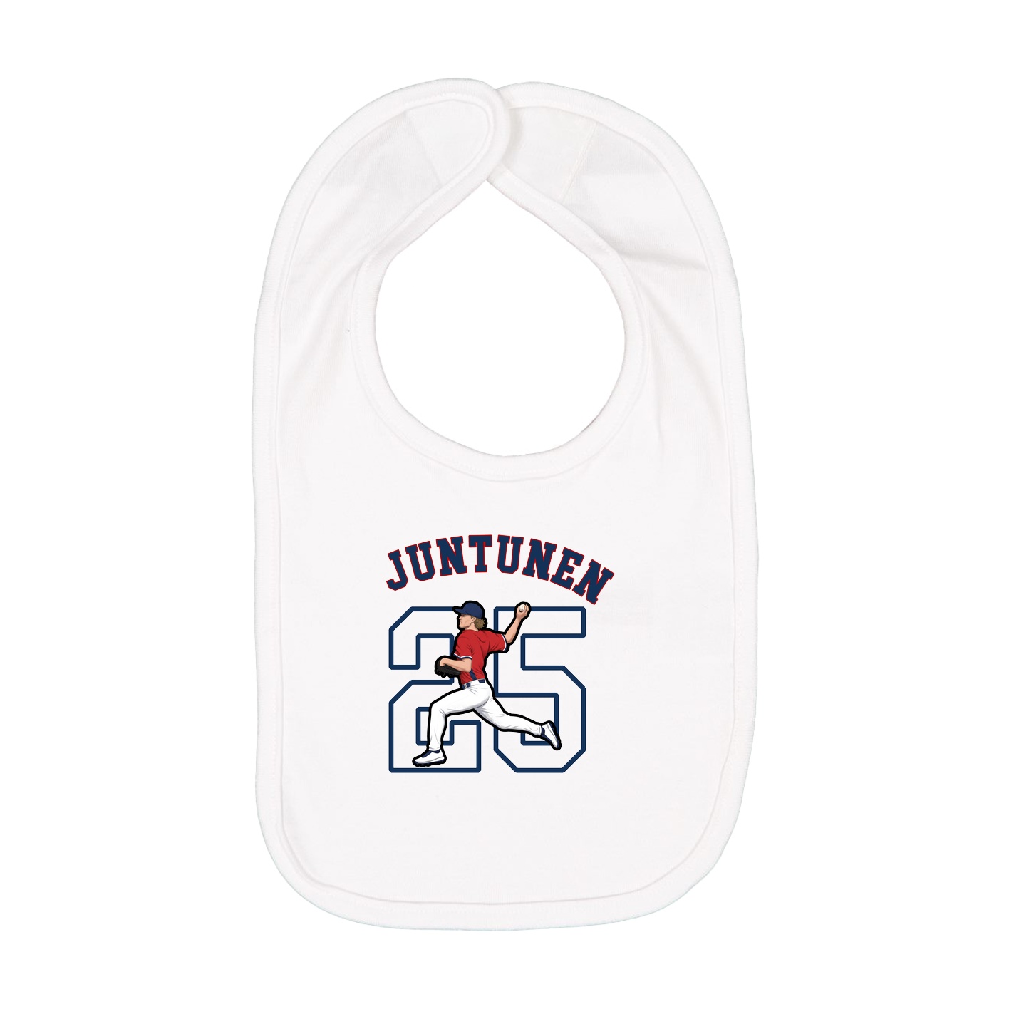 Infant Bib — Shirsey Arch in White