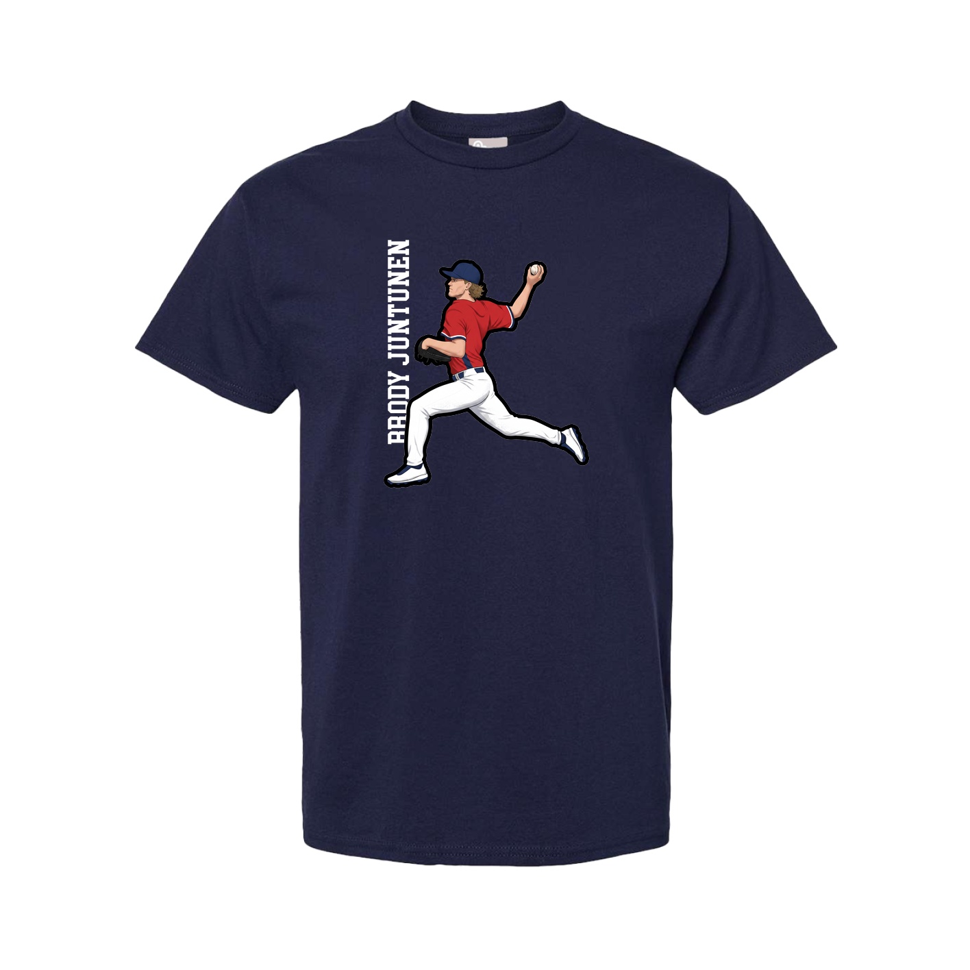 Youth Tee — Name Vertical in Navy