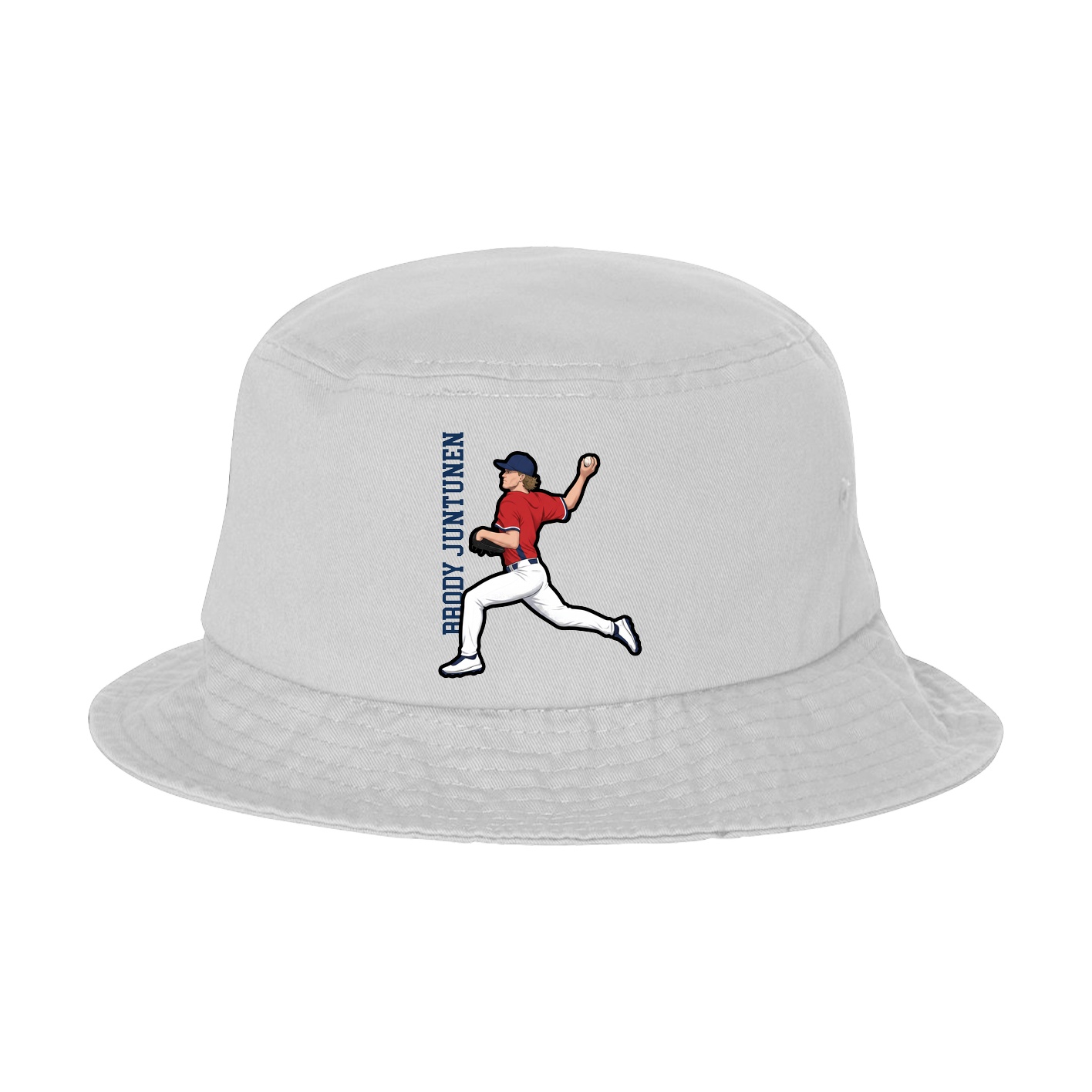 Bucket Cap — Name Vertical in White