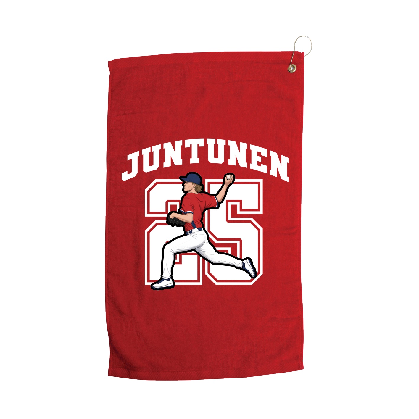 Golf Towel — Number in Red