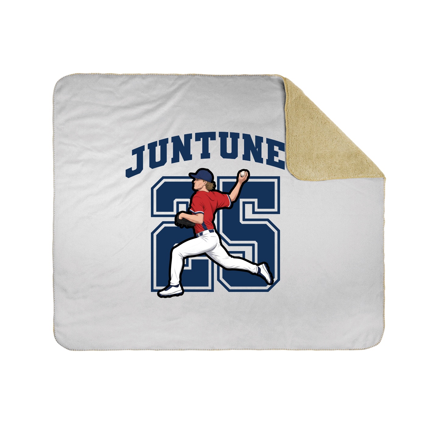 Throw Blanket — Number in White