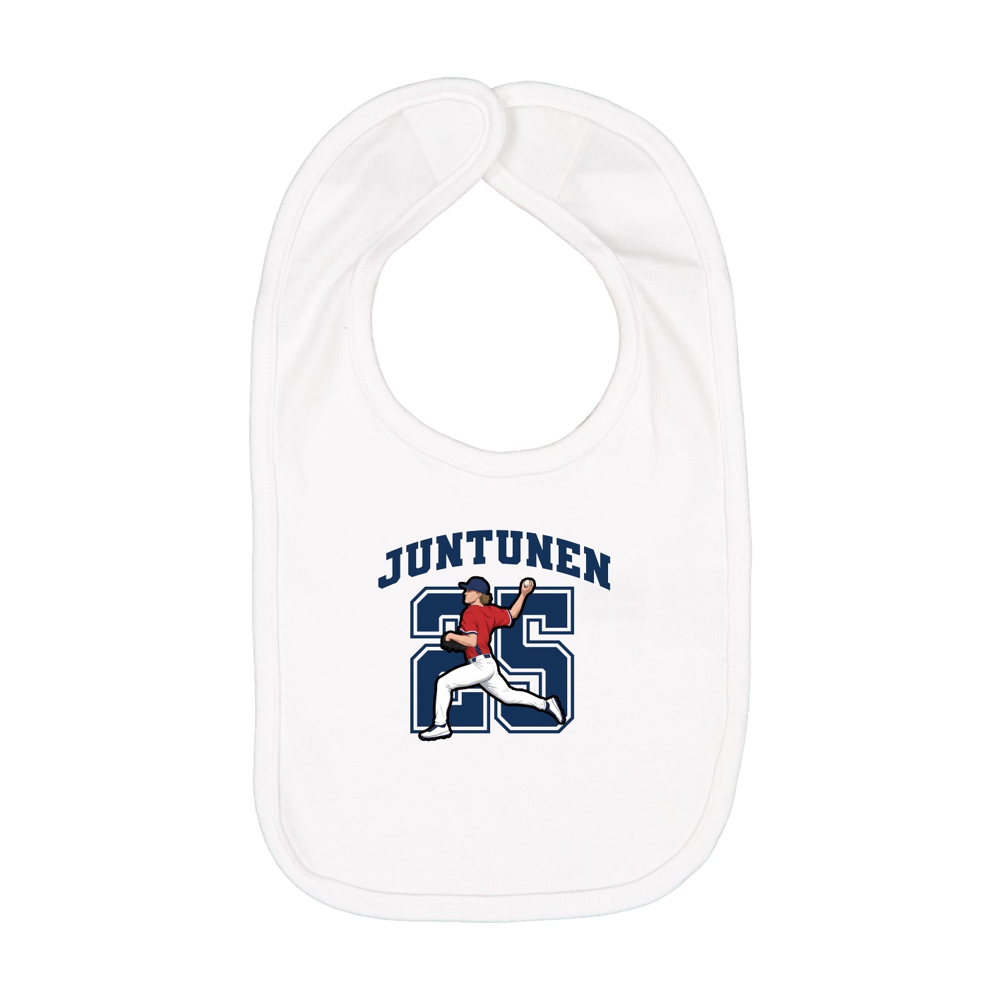 Infant Bib — Number in White