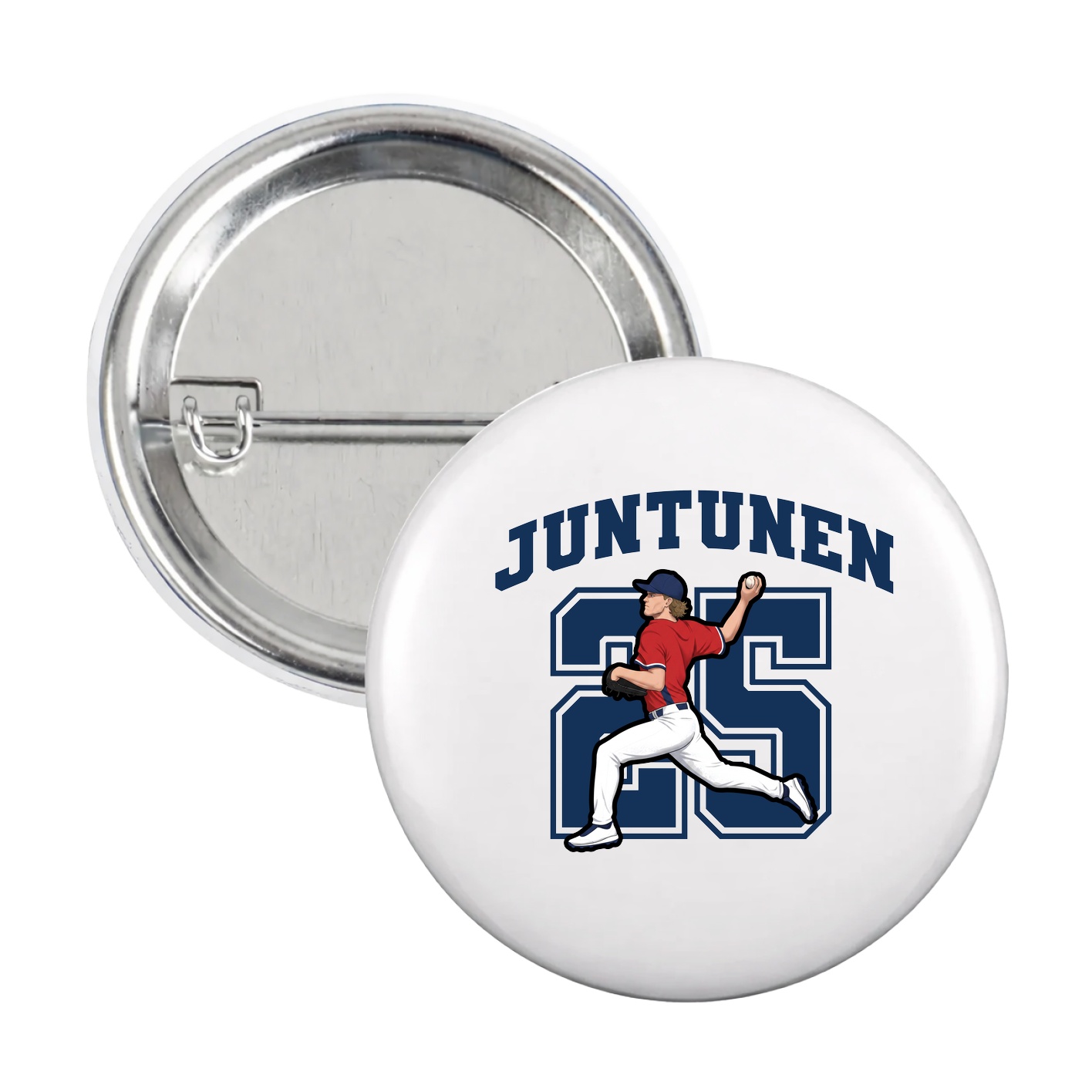 Game Day Button — Number in White