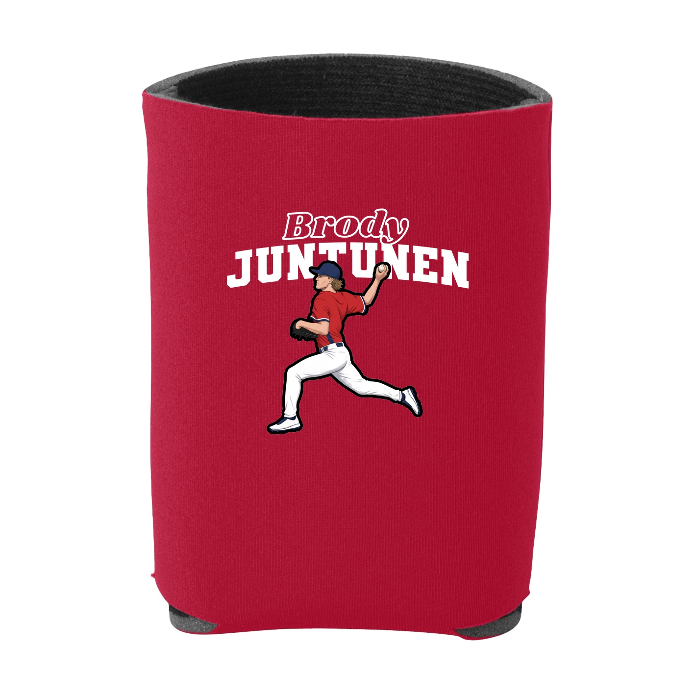 Can Holder — Name Arch in Red