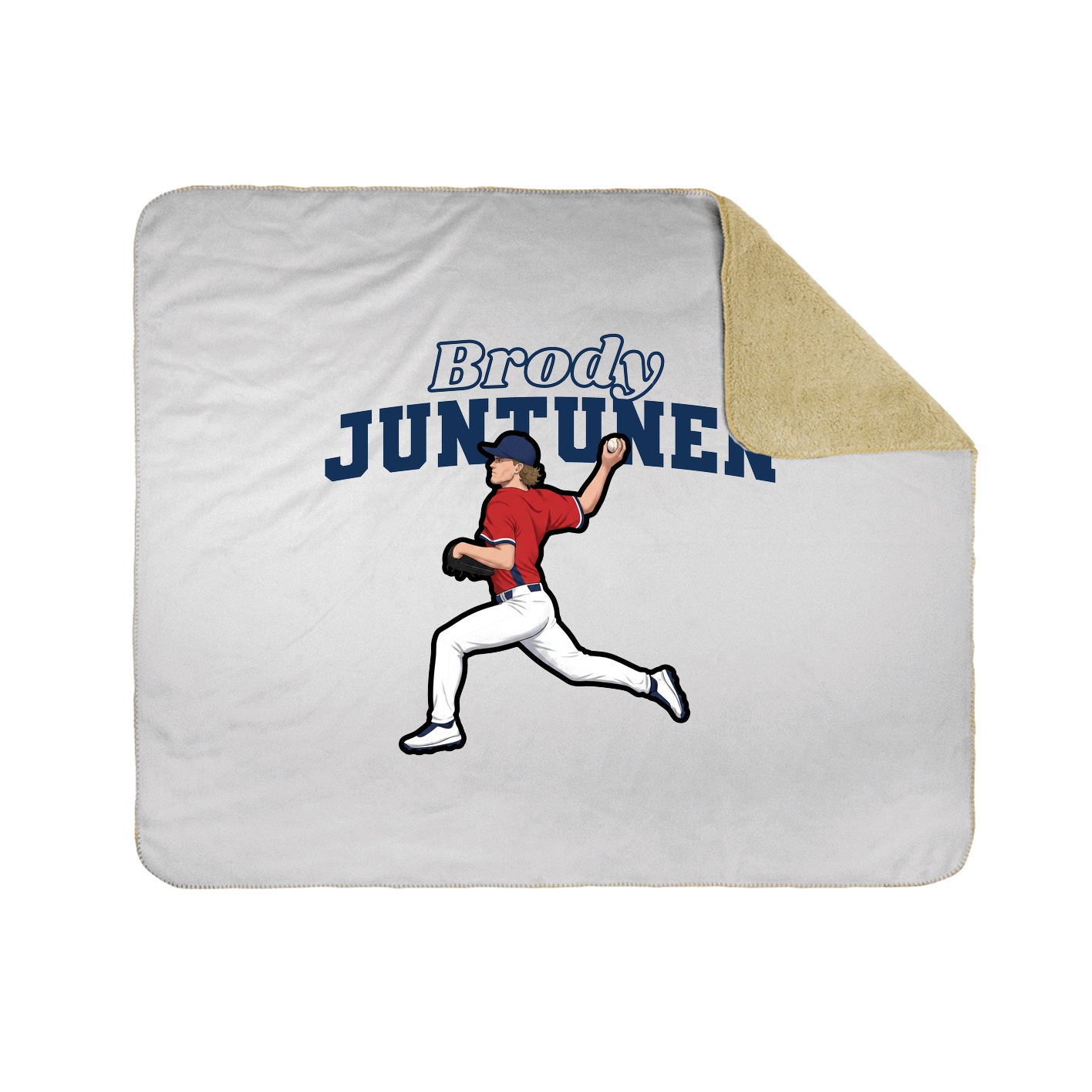 Throw Blanket — Name Arch in White
