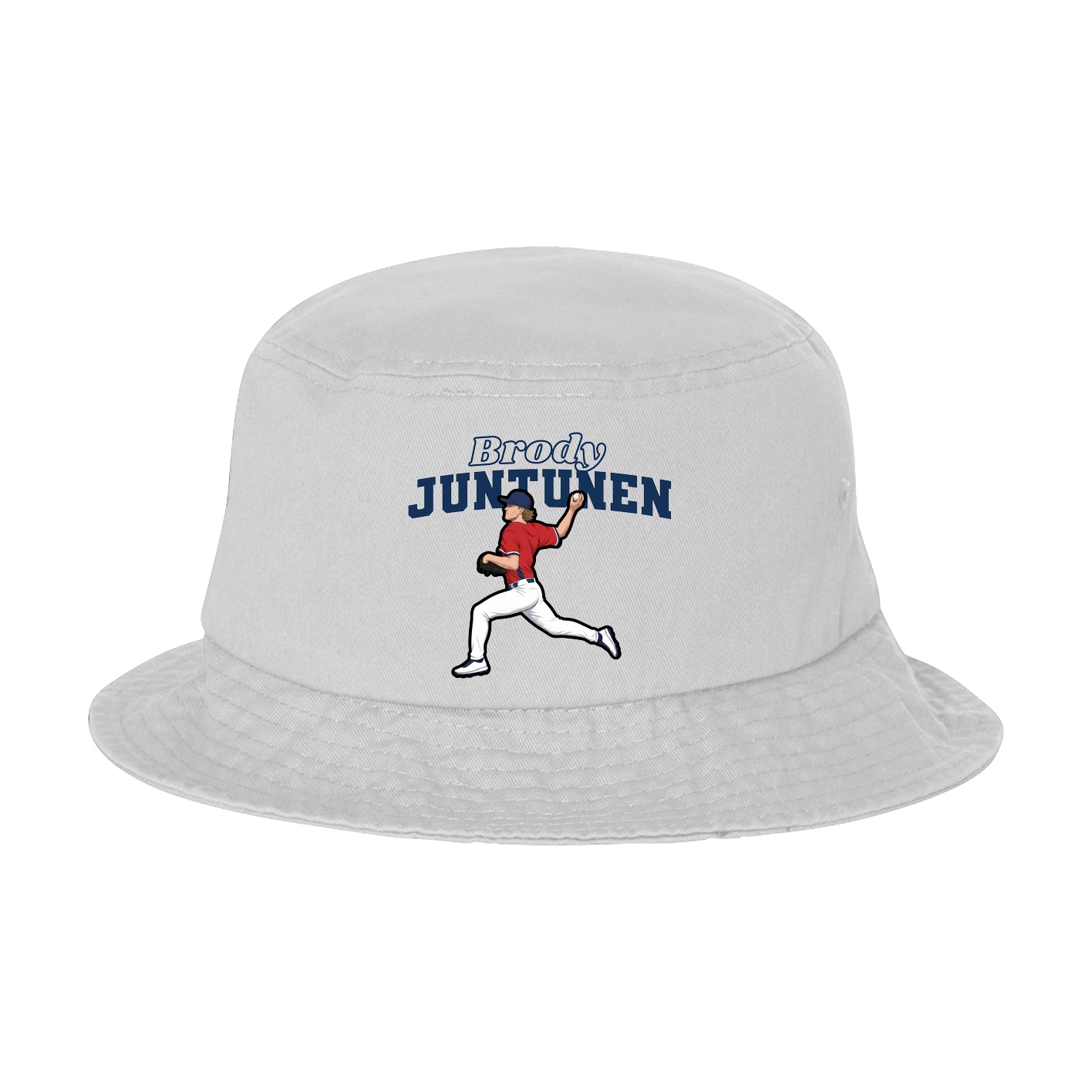 Bucket Cap — Name Arch in White