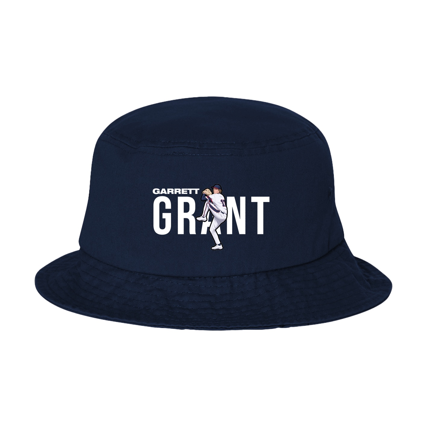 Bucket Cap — Player Name in Navy