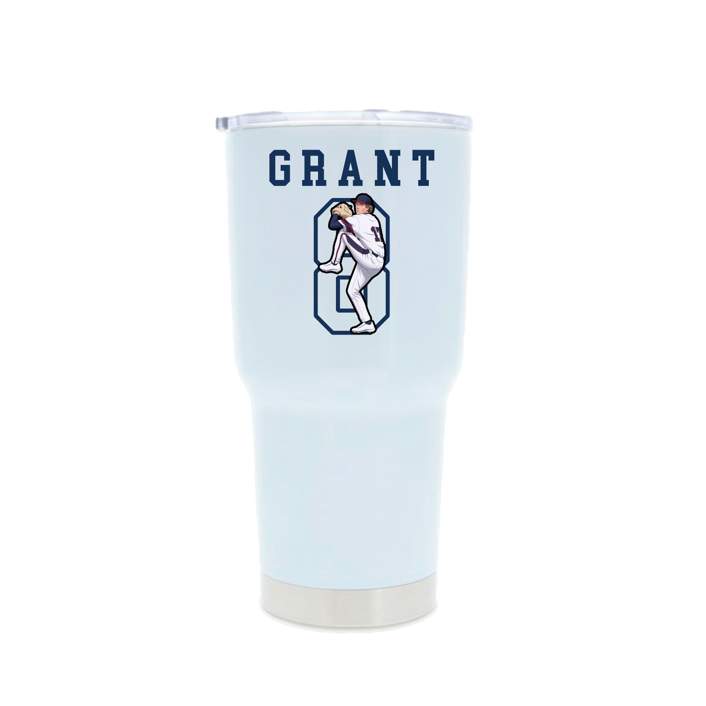 30oz Stainless Steel Tumbler — Shirsey in White