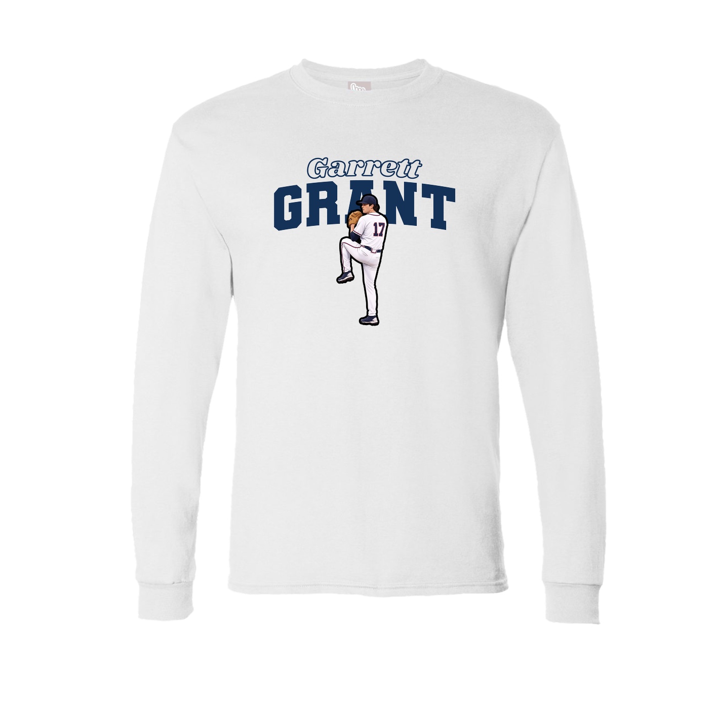 Long Sleeve Tee — Name Arch in White