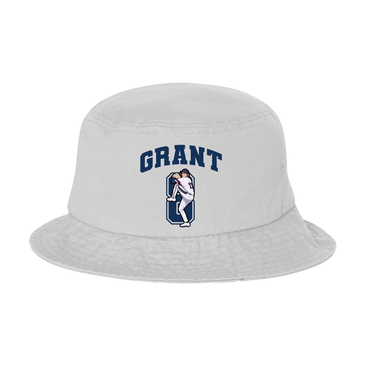 Bucket Cap — Number in White