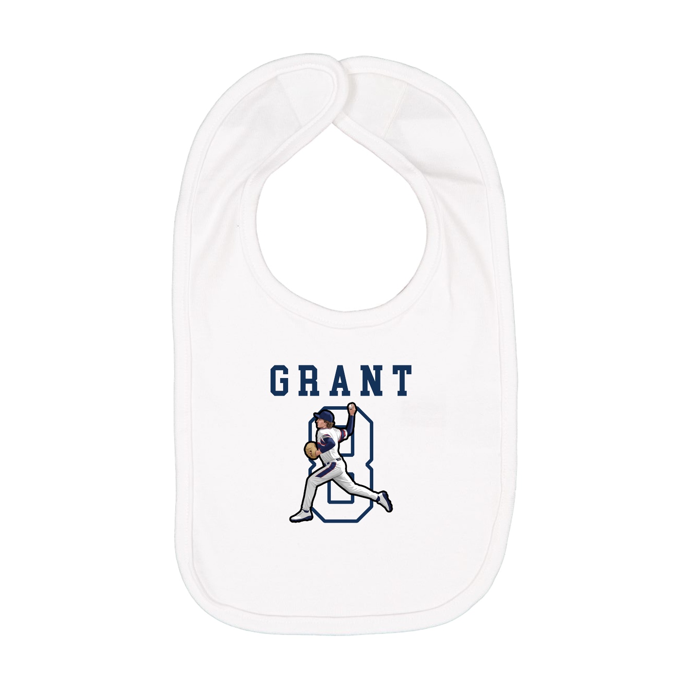 Infant Bib — Shirsey in White