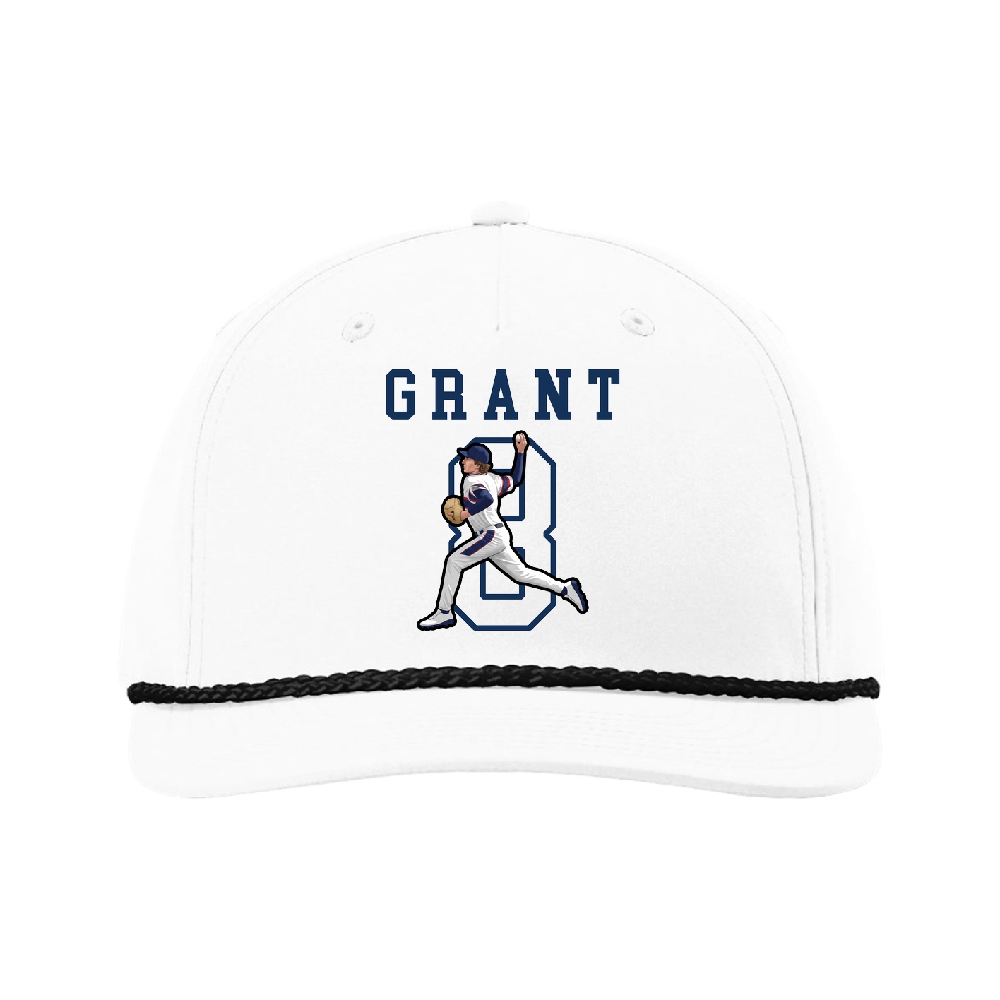 Five-Panel Classic Rope Cap — Shirsey in White