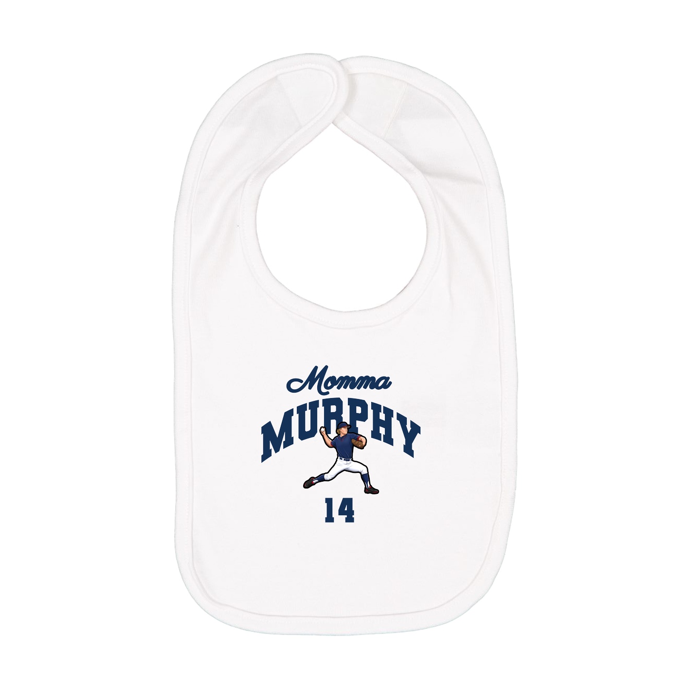 Infant Bib — Mothers Day Arch in White