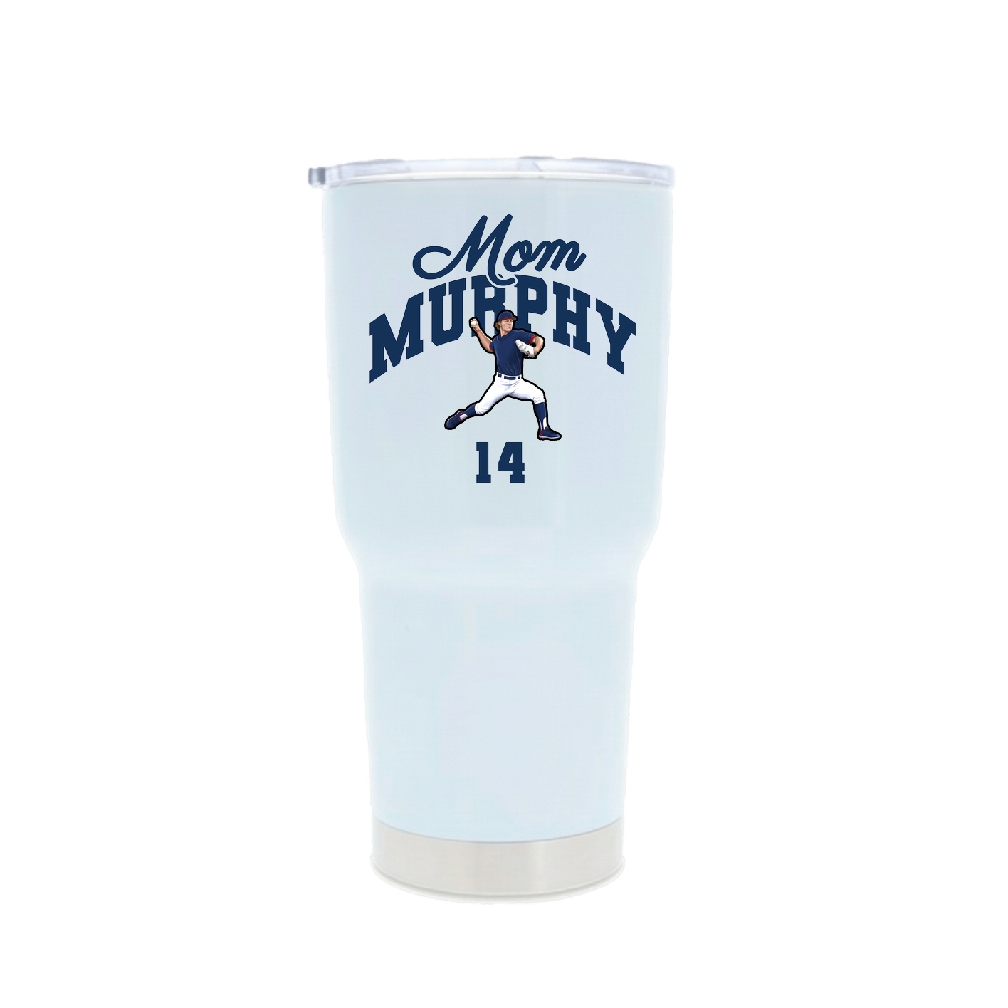 30oz Stainless Steel Tumbler — Mothers Day Arch in White
