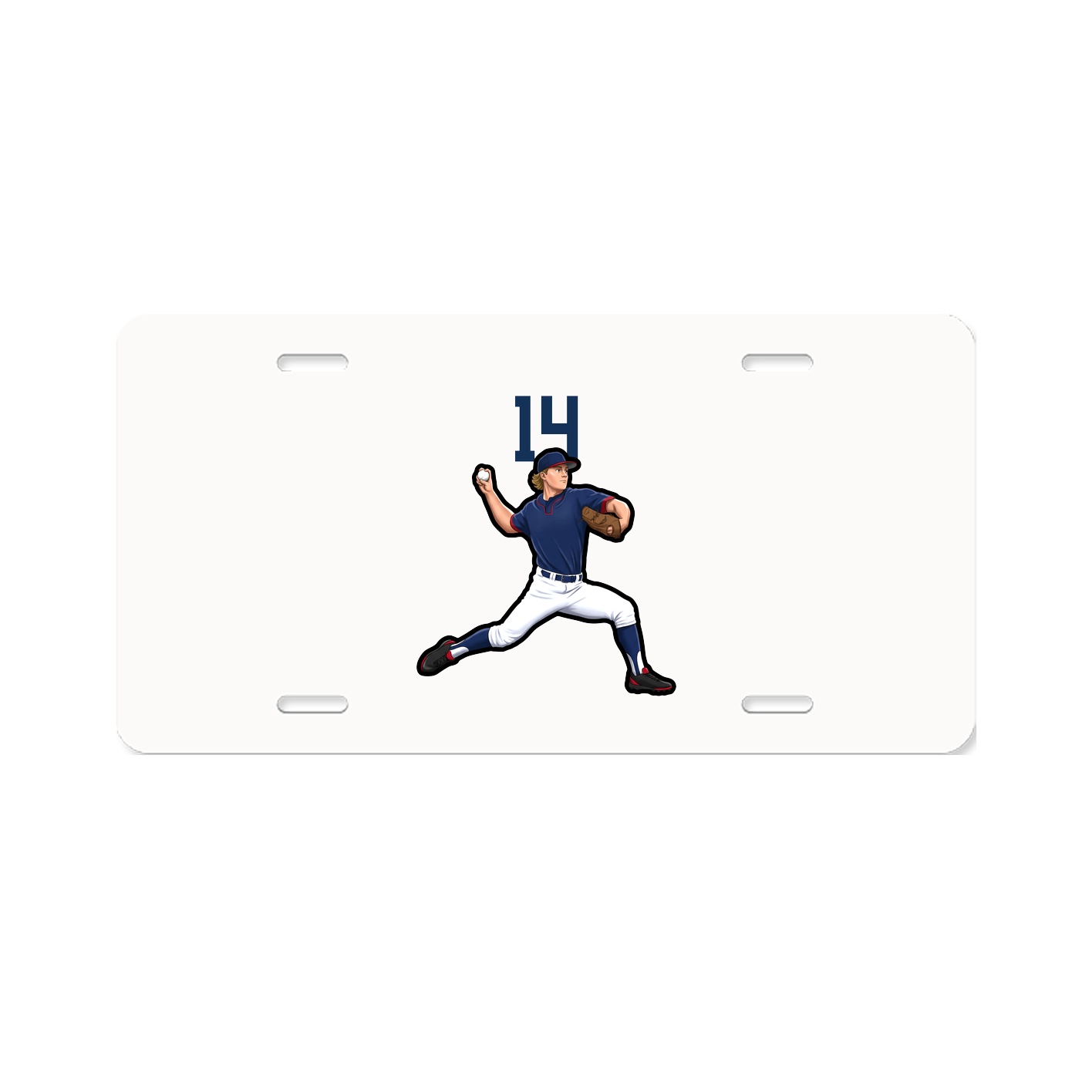 License Plate — Number Top in Classic