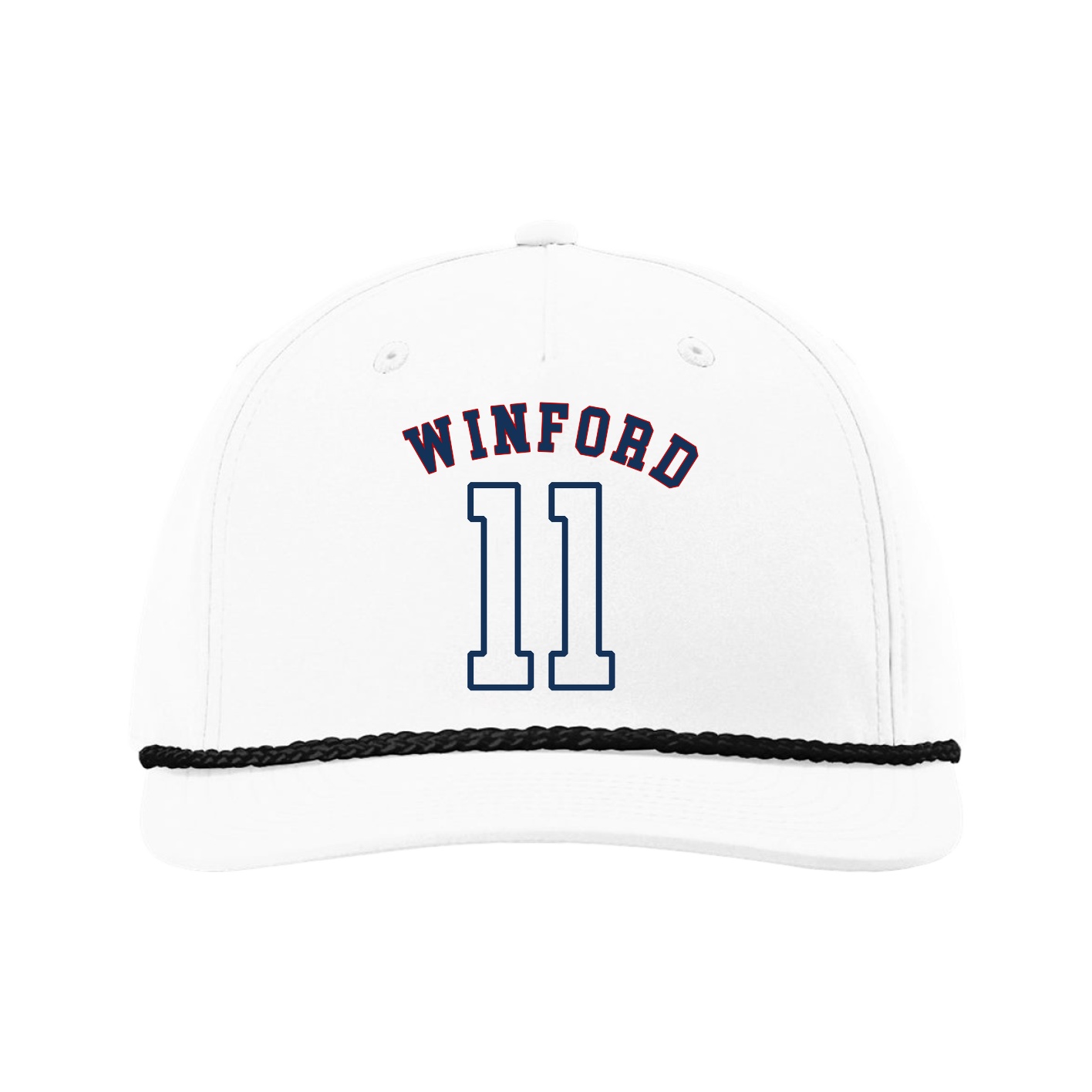 Five-Panel Classic Rope Cap — Shirsey Arch in White
