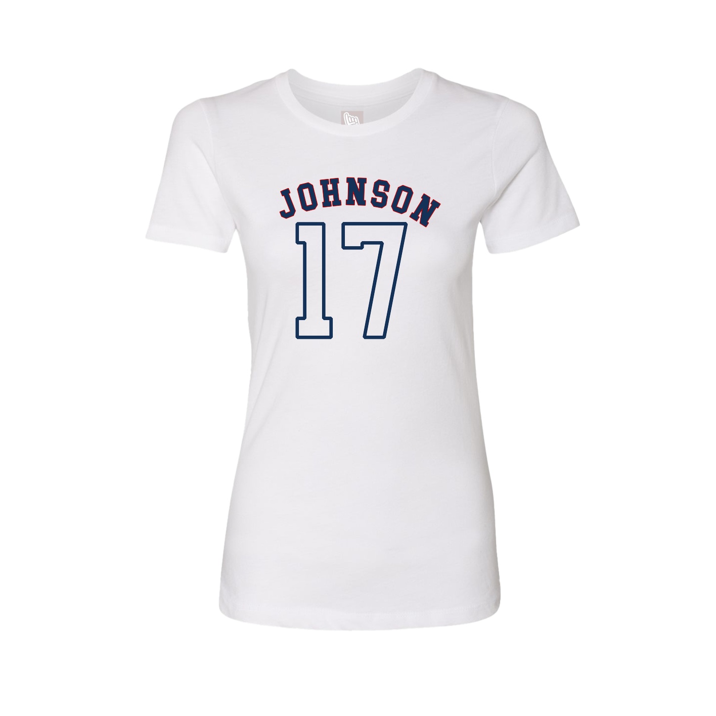 Fitted Women's Tee — Shirsey Arch in White