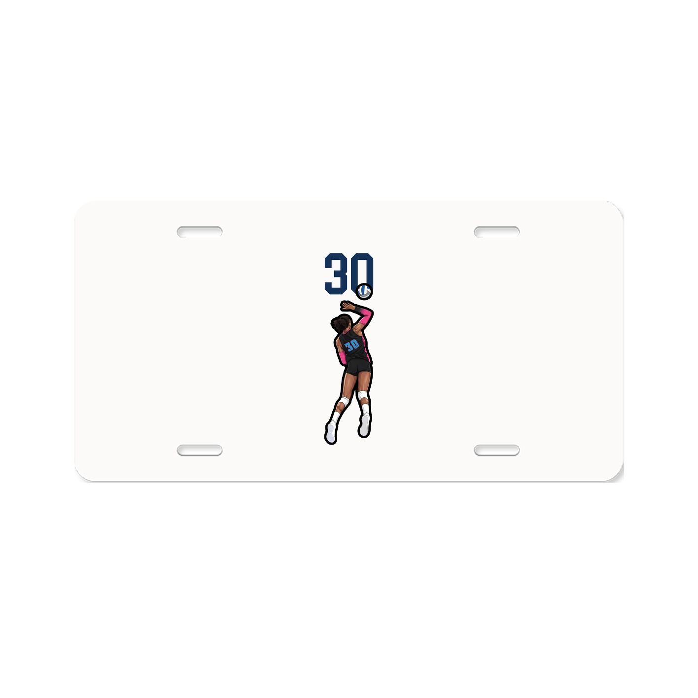 License Plate — Number Top in Classic