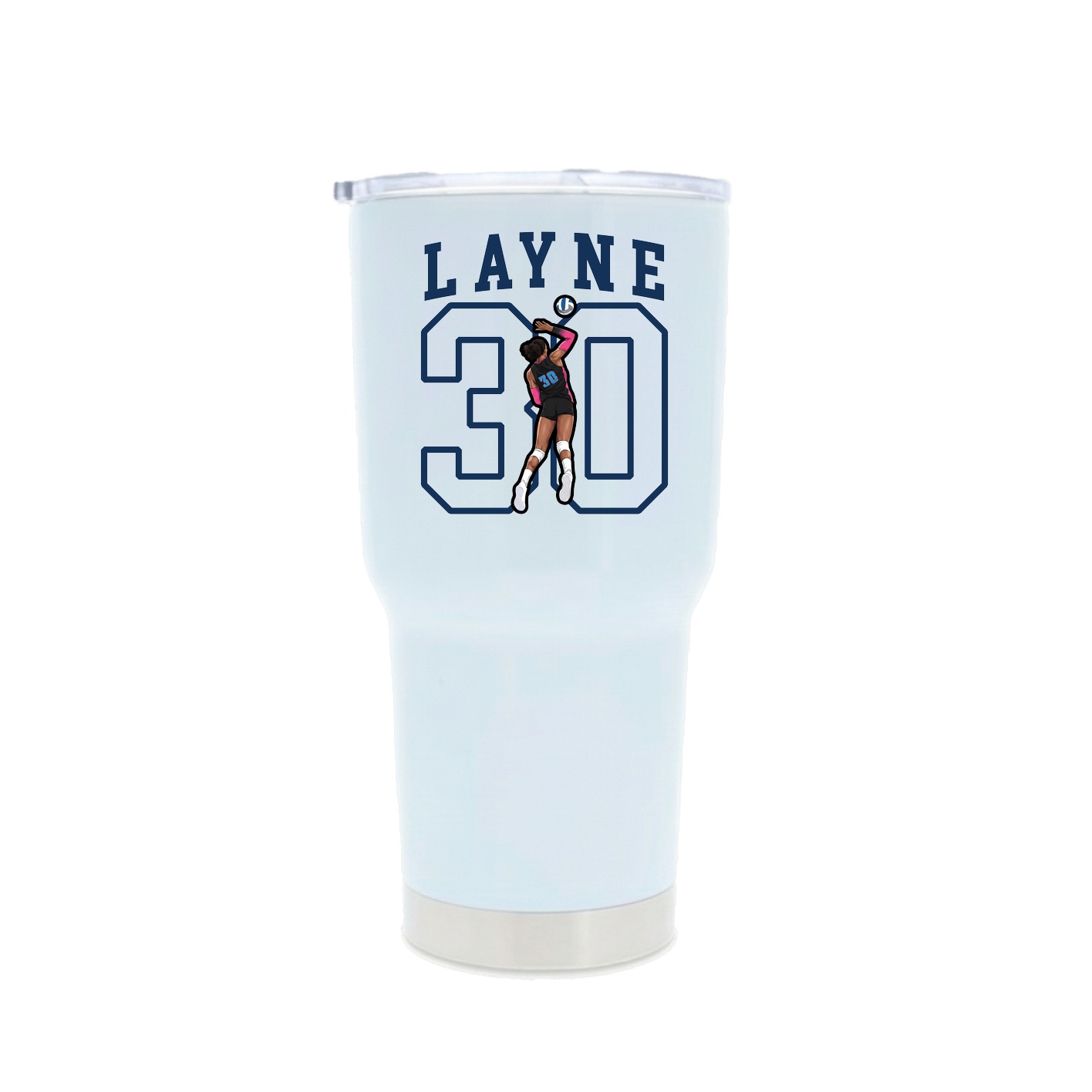 30oz Stainless Steel Tumbler — Shirsey in White