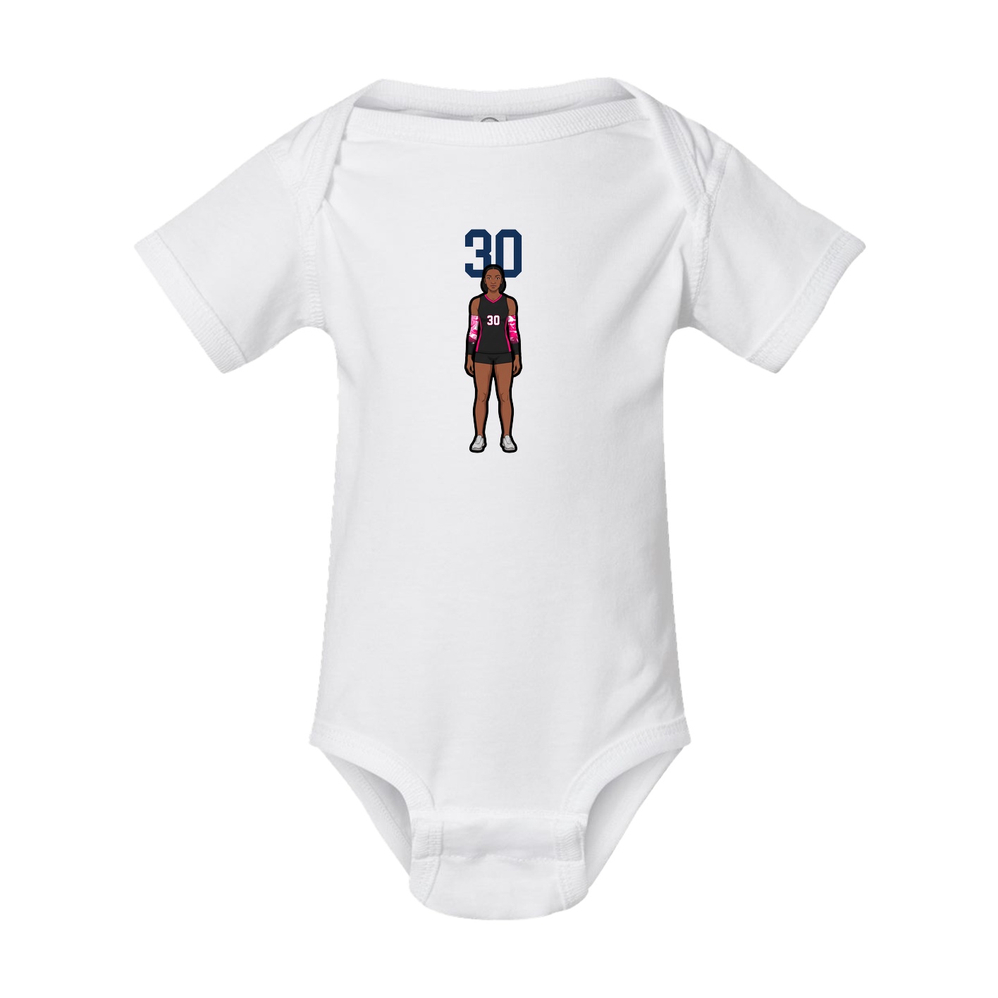 Baby Onesie — Number Top in White