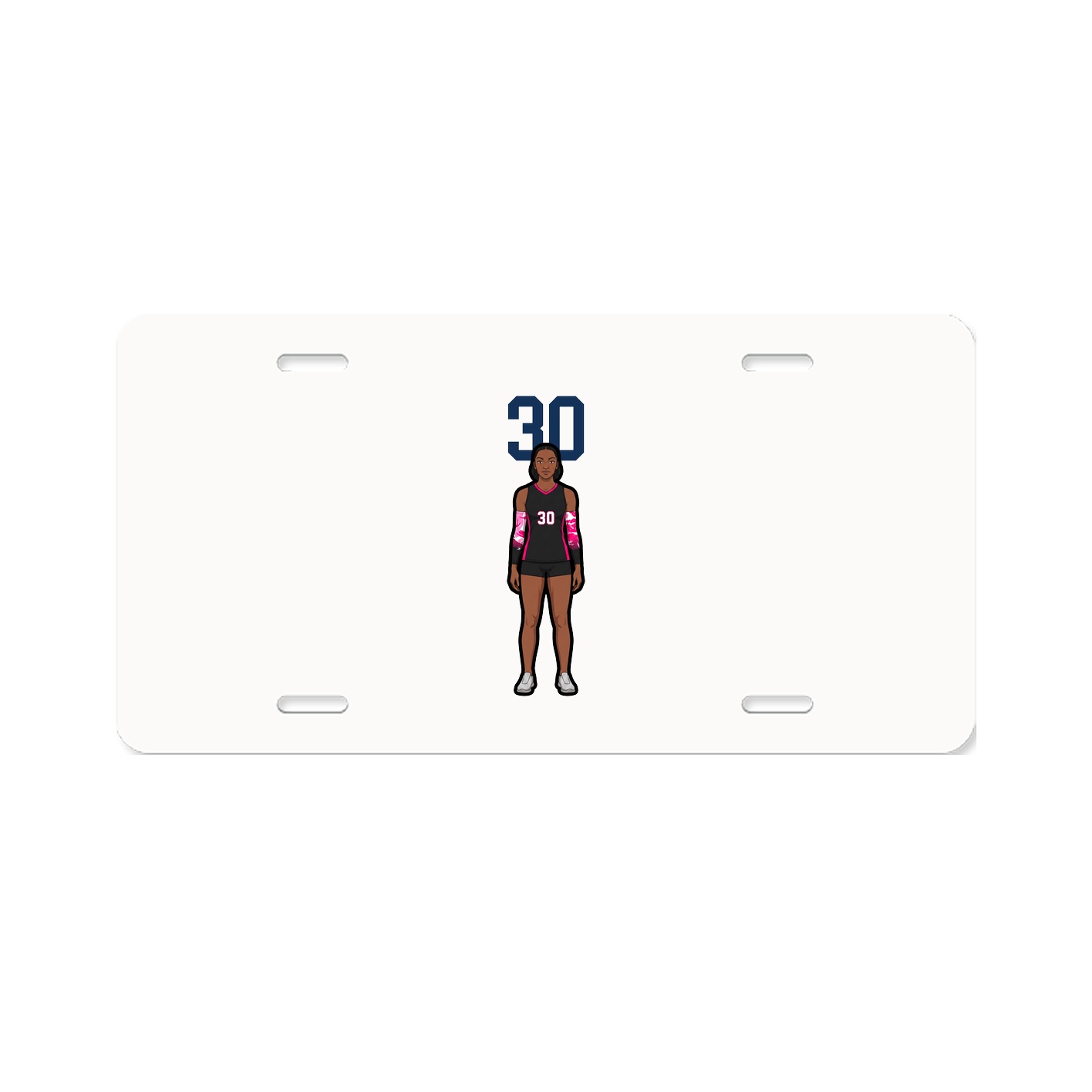 License Plate — Number Top in Classic