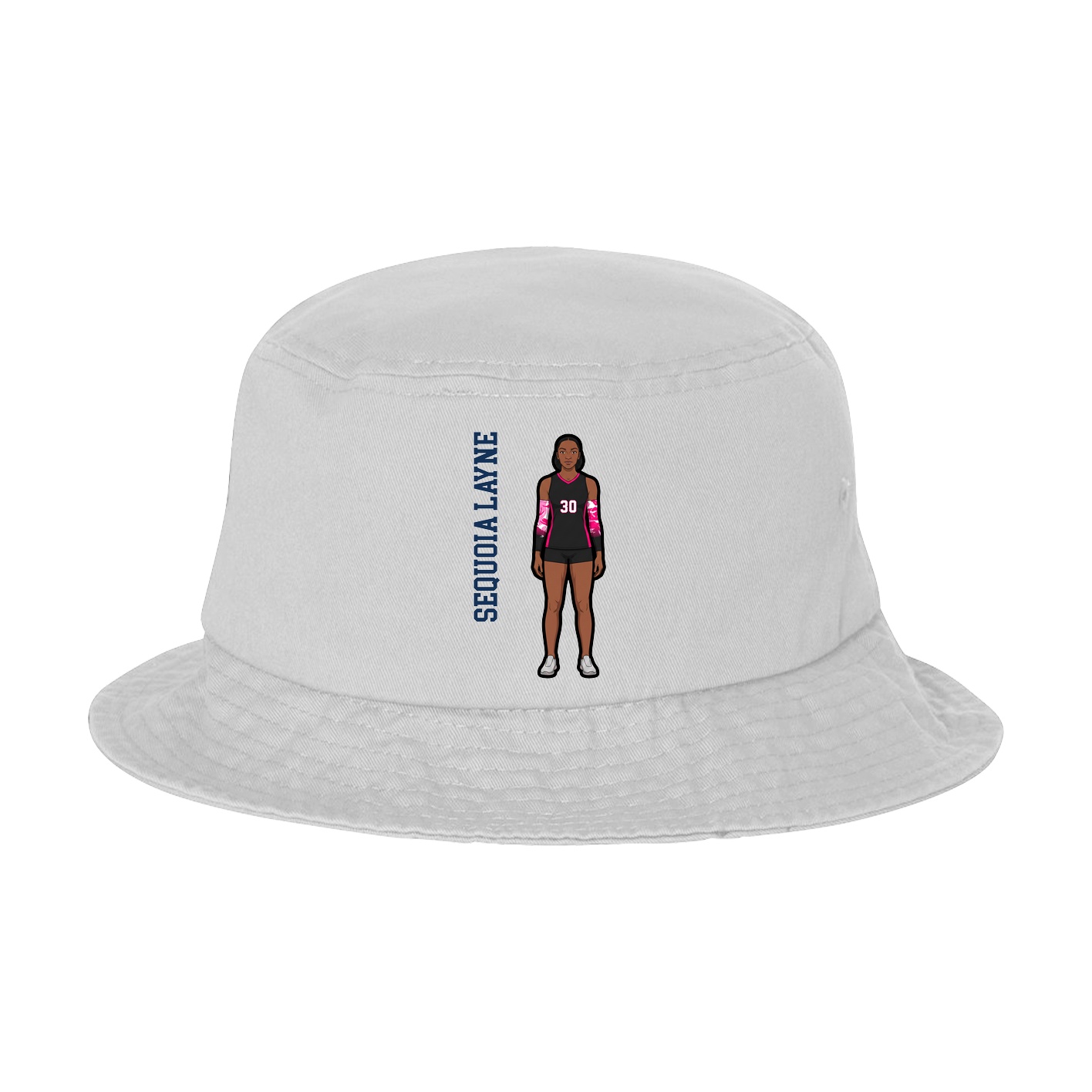 Bucket Cap — Name Vertical in White