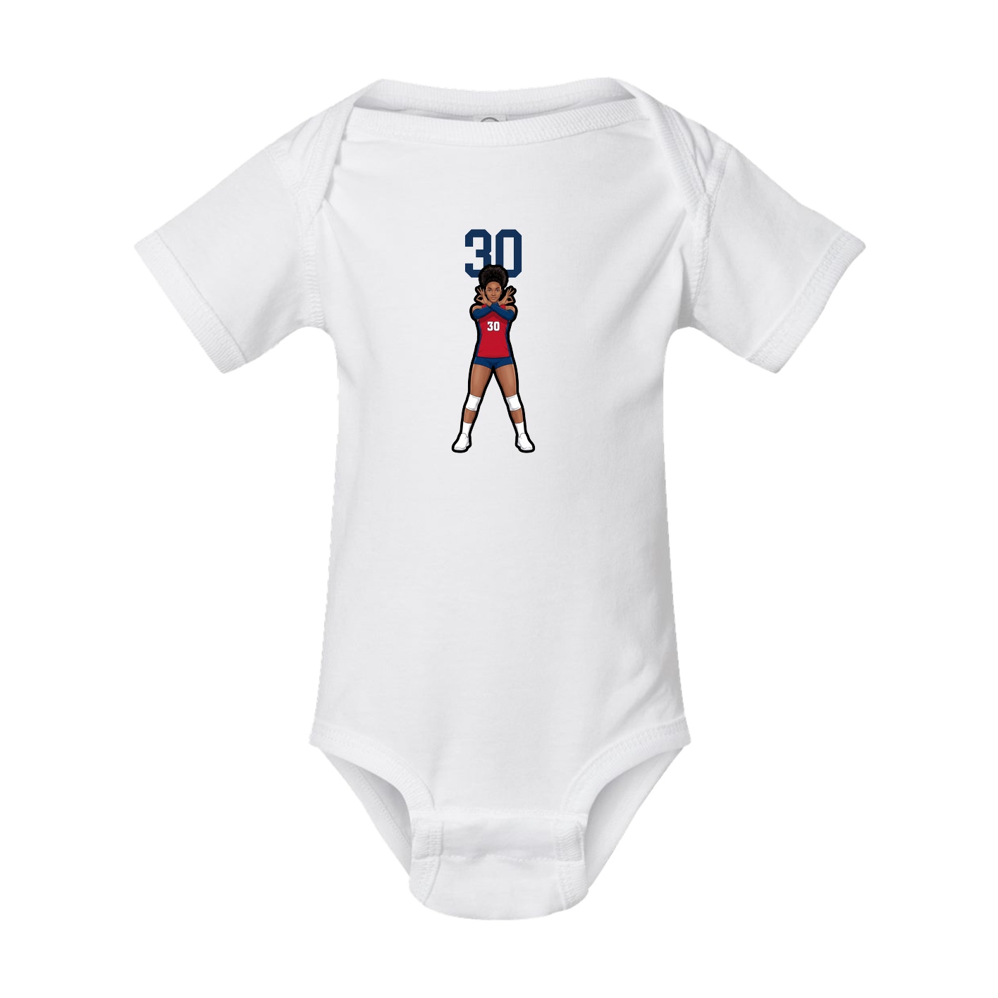 Baby Onesie — Number Top in White