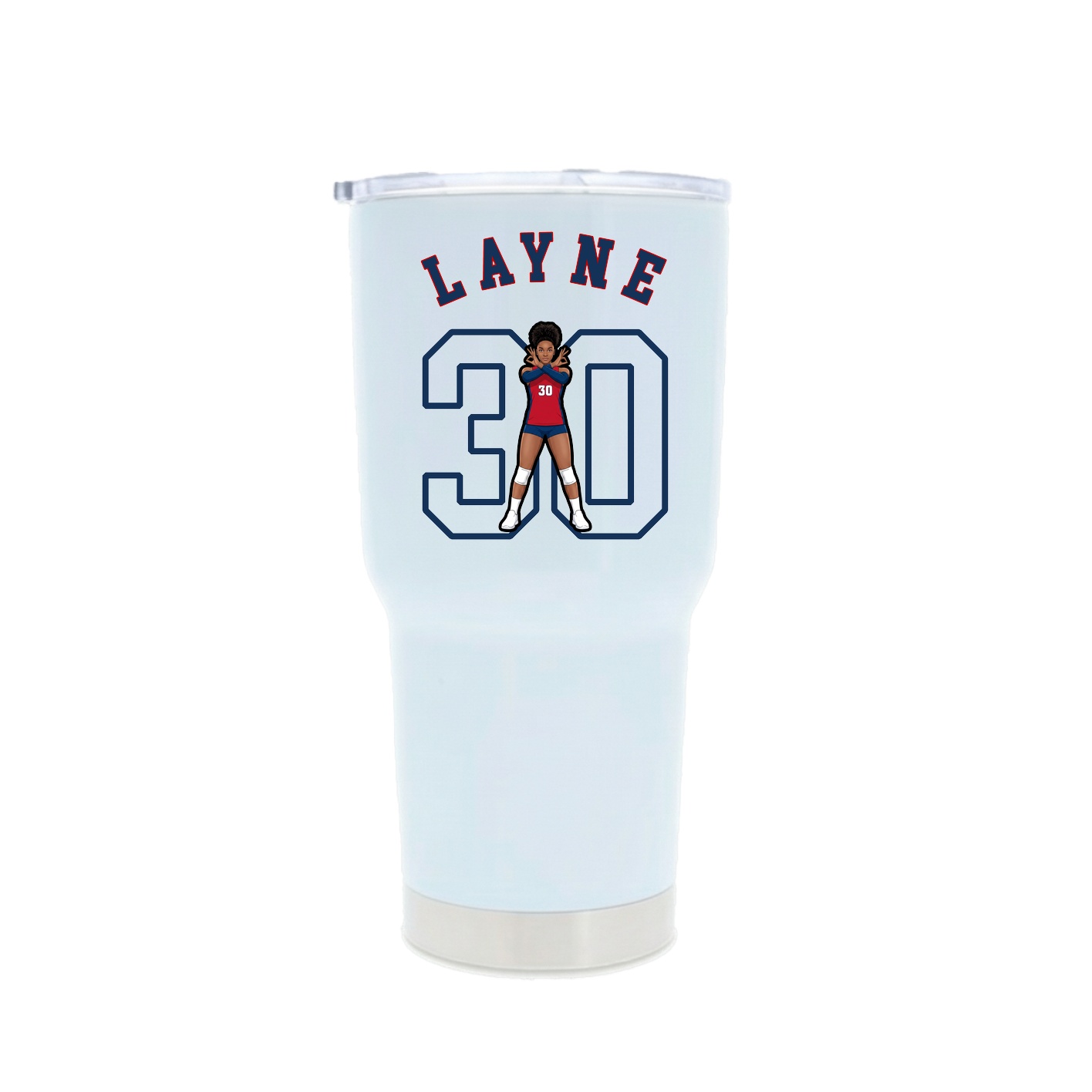 30oz Stainless Steel Tumbler — Shirsey Arch in White