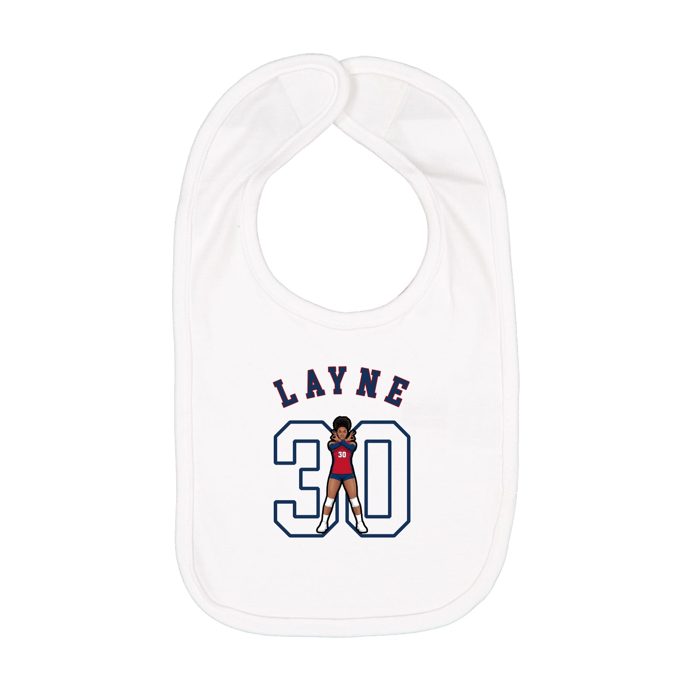 Infant Bib — Shirsey Arch in White