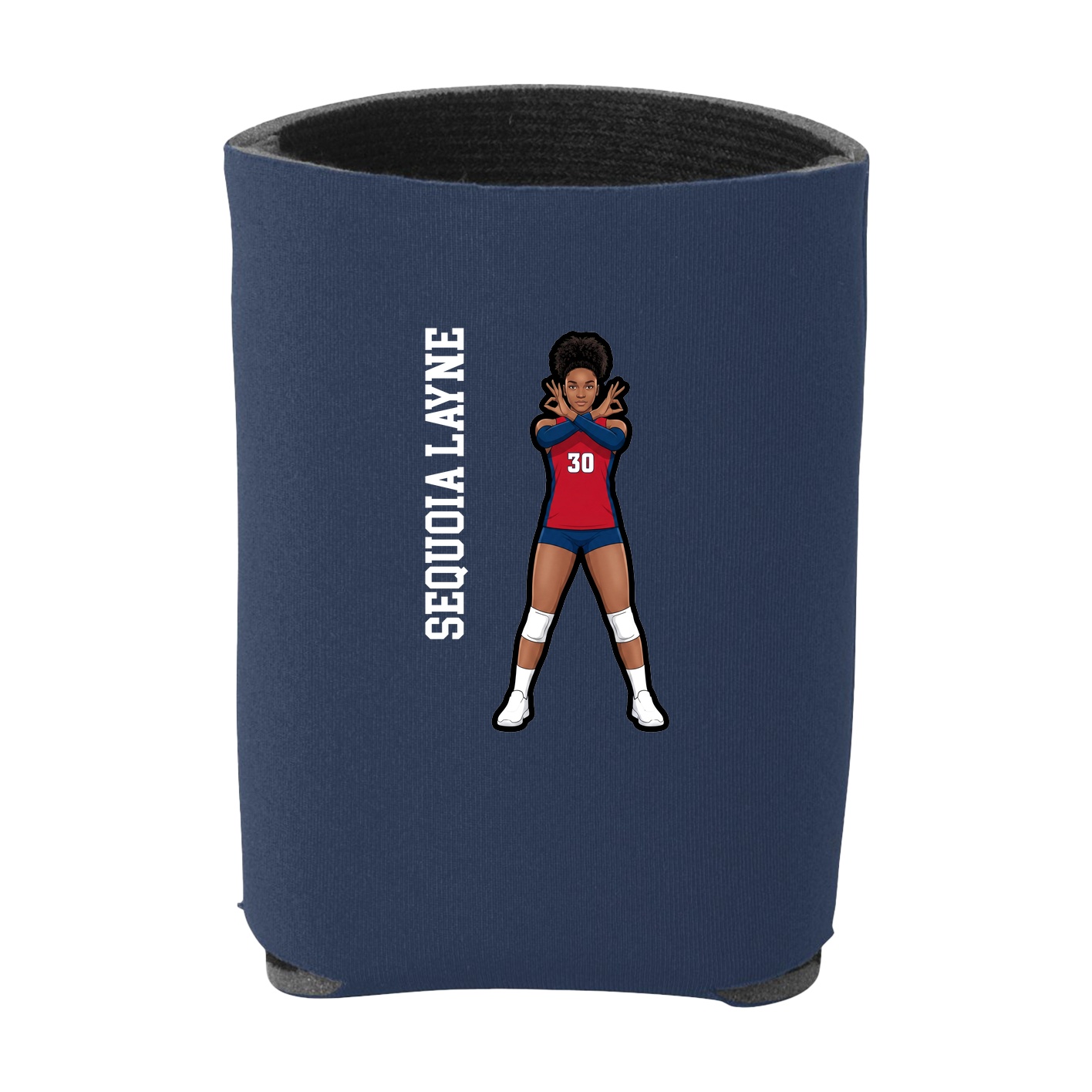 Can Holder — Name Vertical in Navy