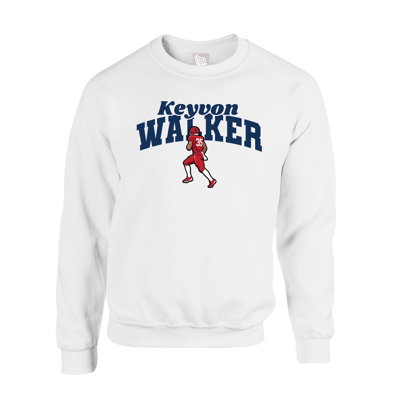 Fleece Crew — Signature Arch in White
