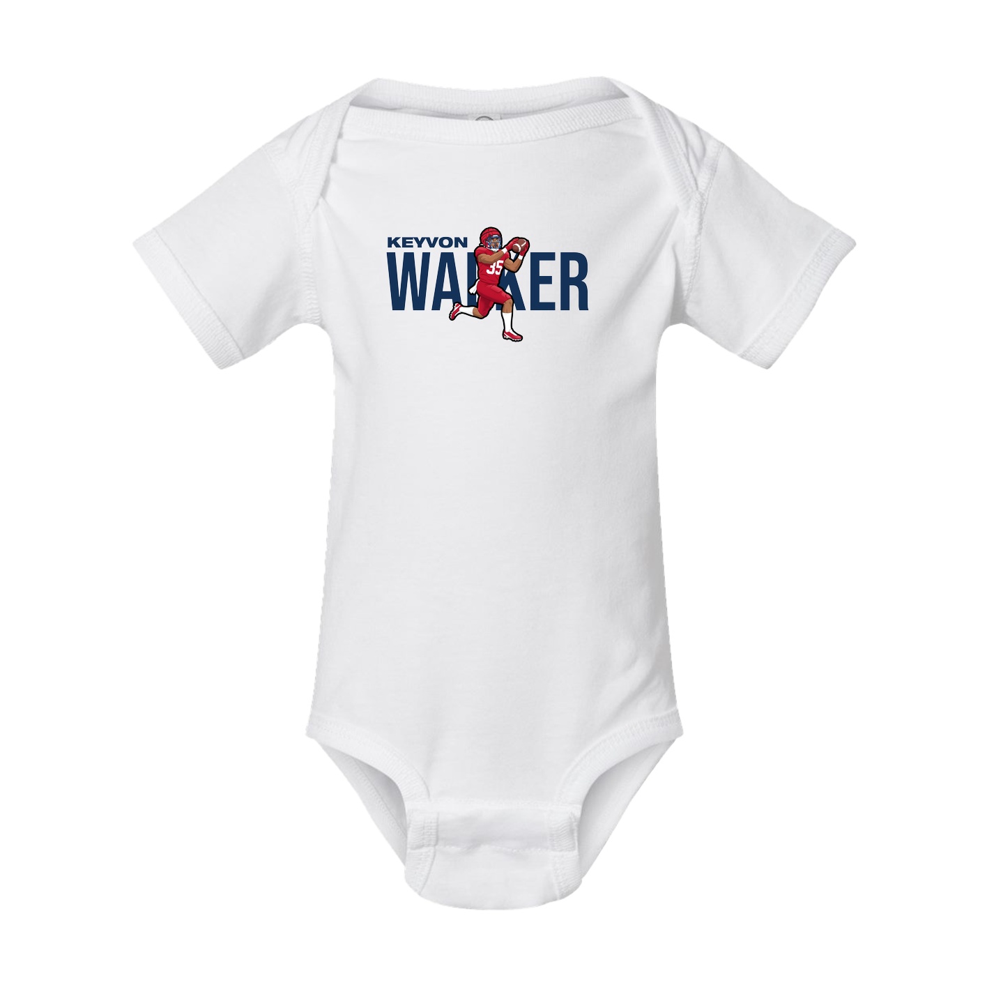 Baby Onesie — Player Name in White