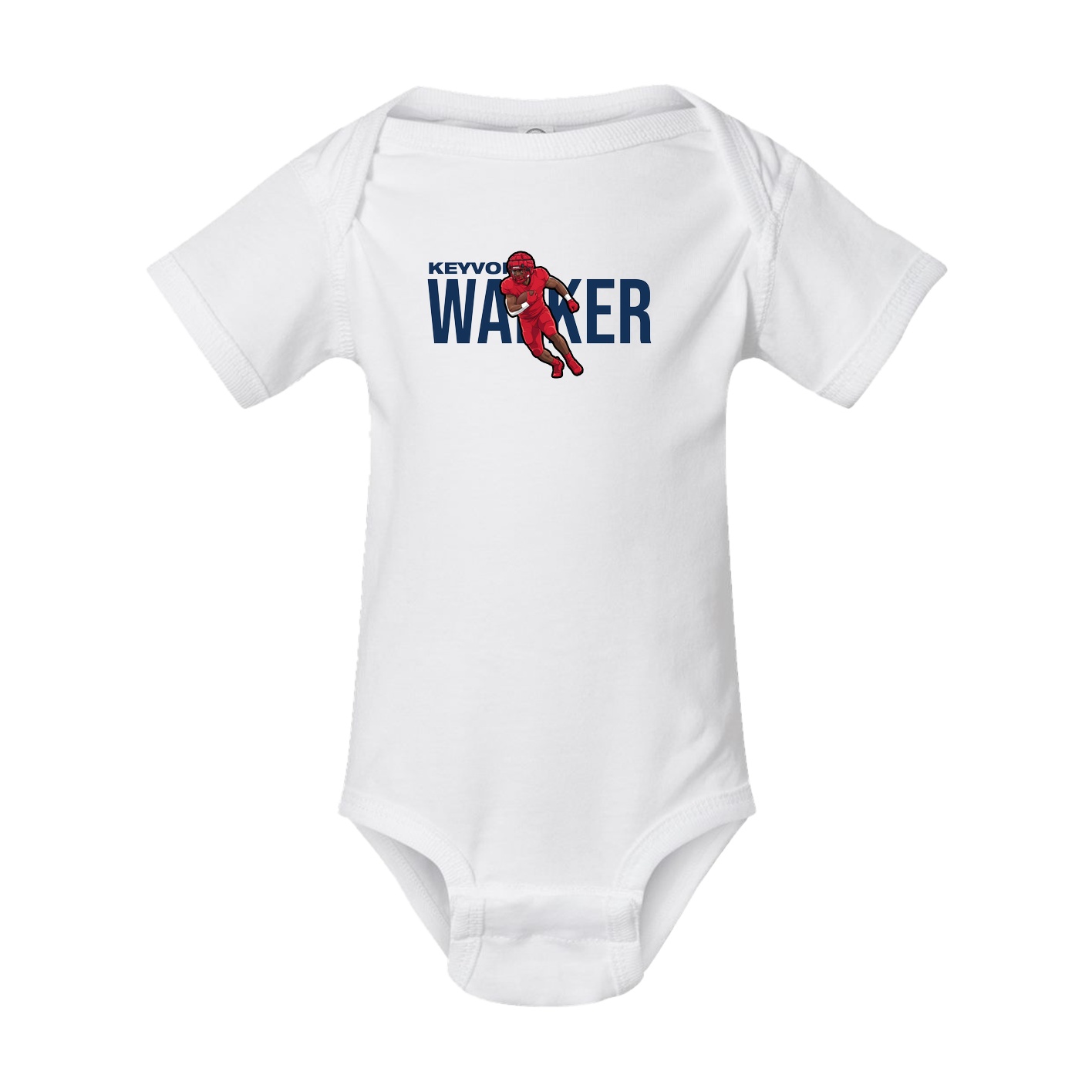 Baby Onesie — Player Name in White