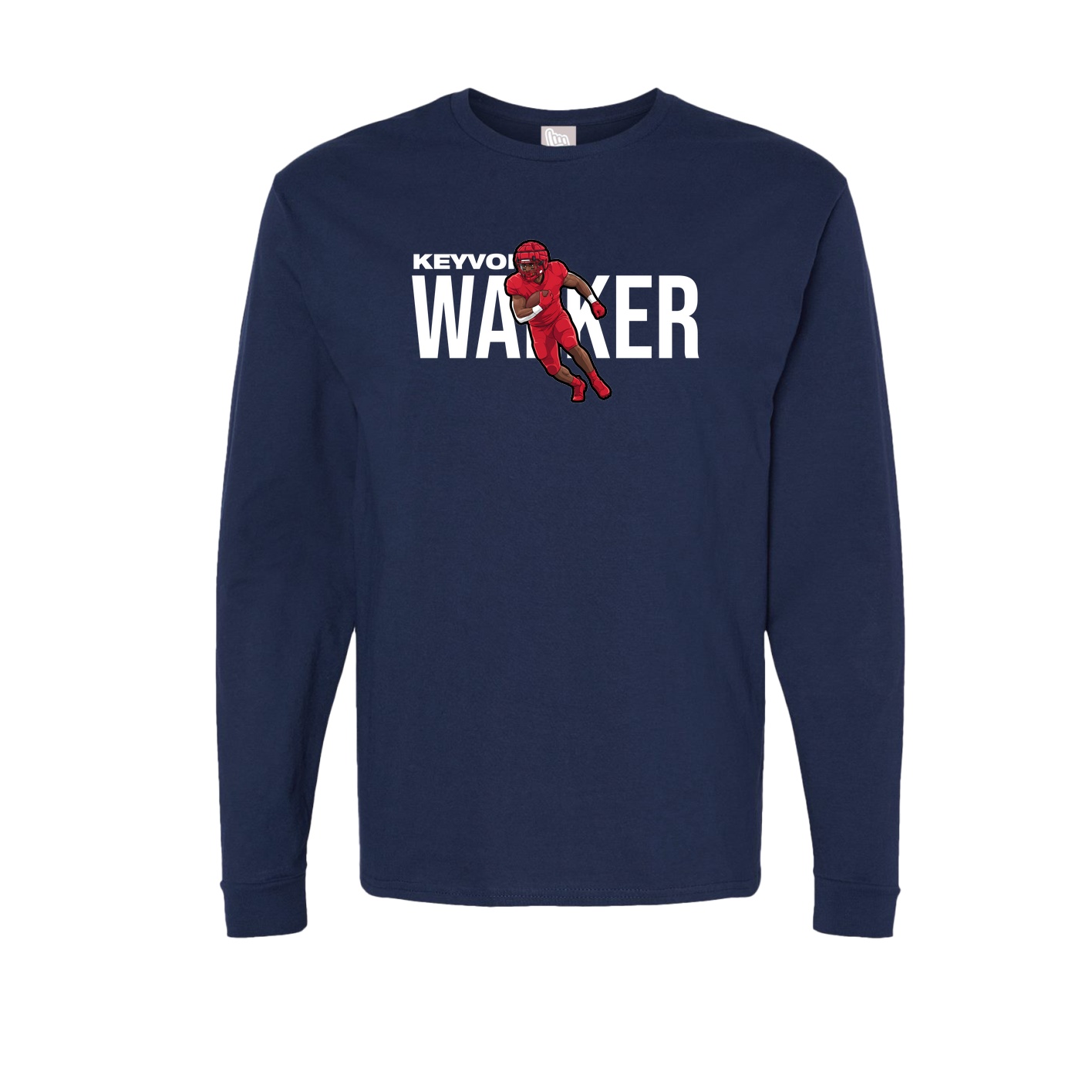 Long Sleeve Tee — Player Name in Navy