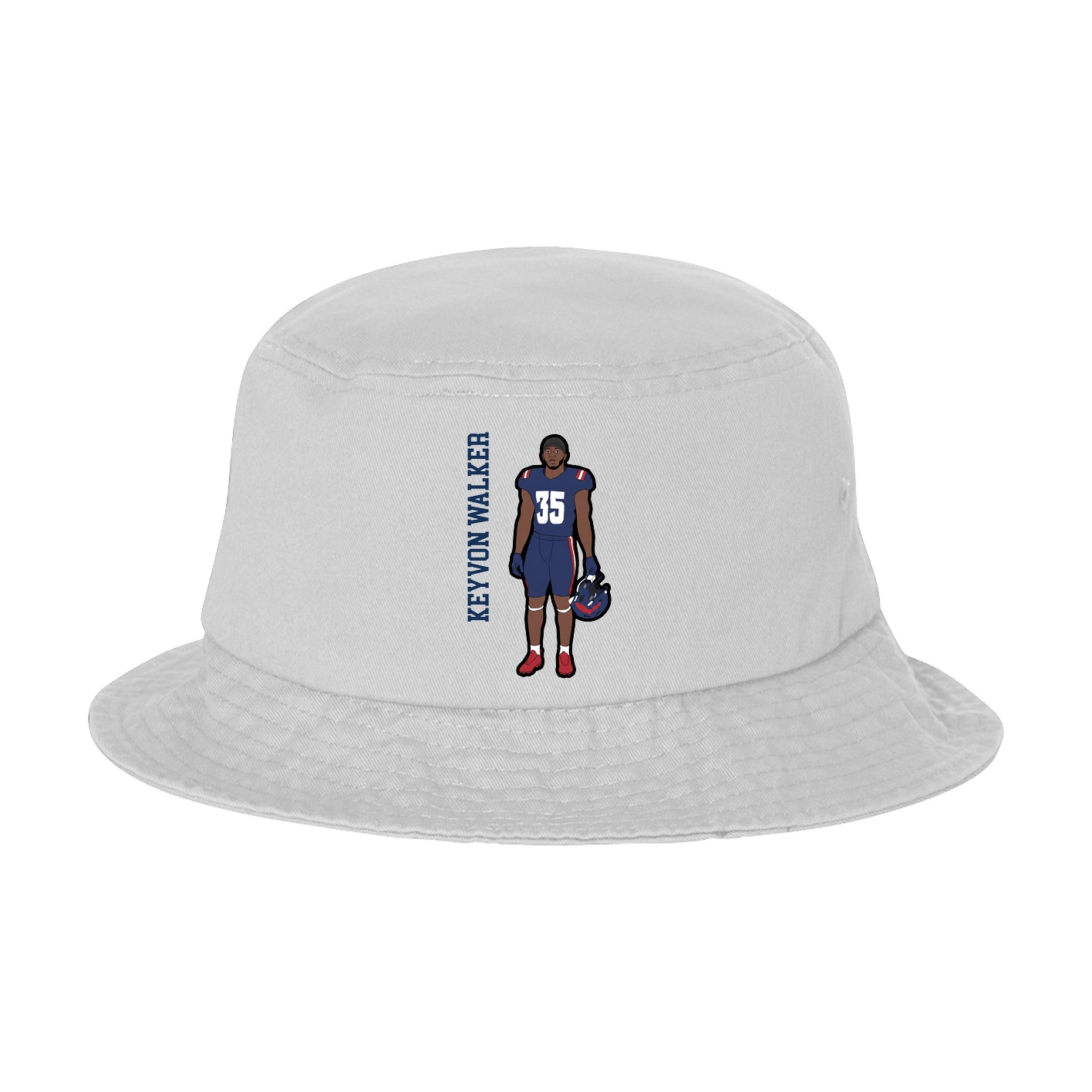Bucket Cap — Name Vertical in White