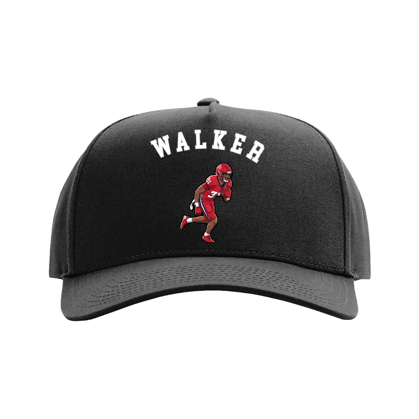 Full Fabric Five-Panel Champ Cap — Shirsey Arch in Black