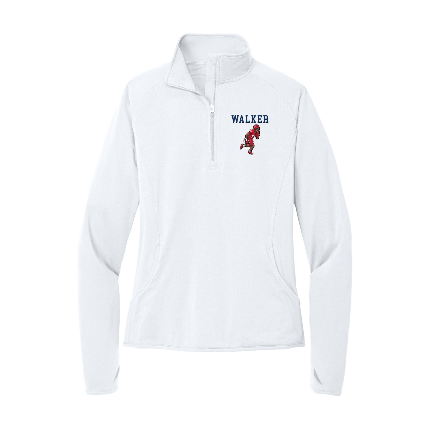 Women's Q-Zip Pullover — Shirsey in White