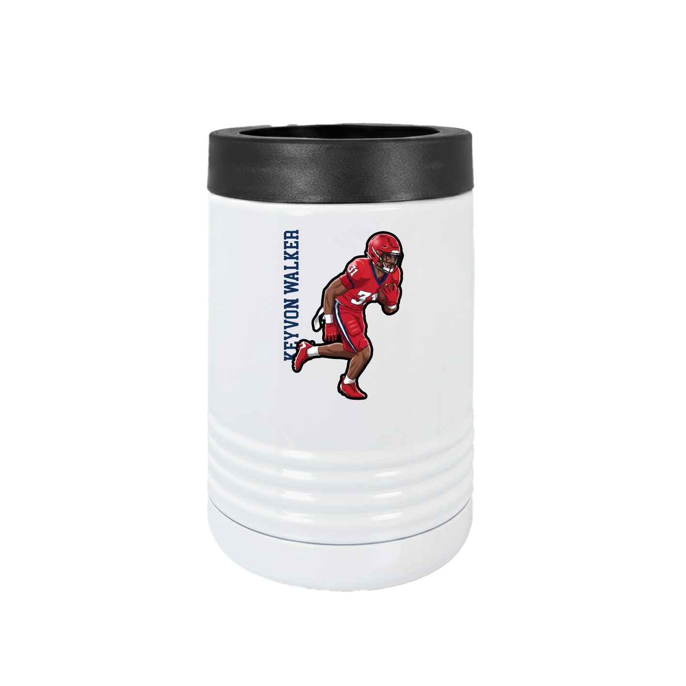 Beverage Holder — Name Vertical in White