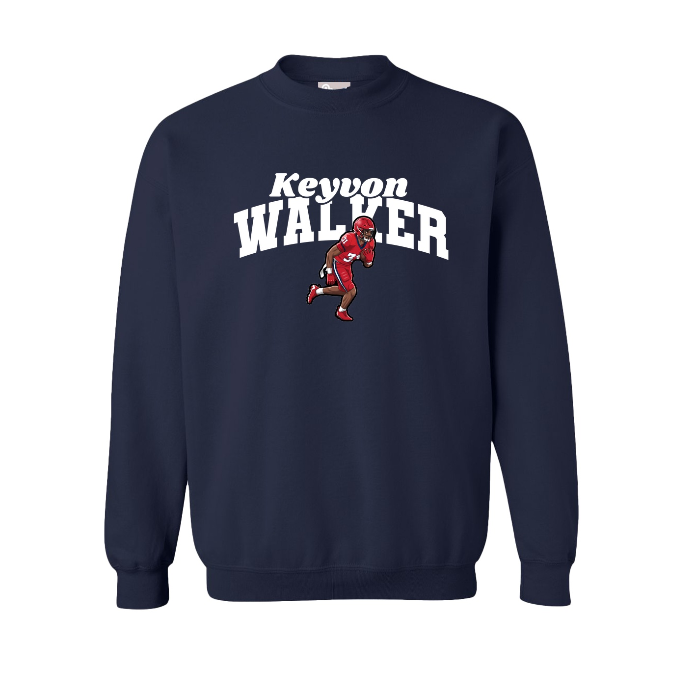 Fleece Crew — Signature Arch in Navy