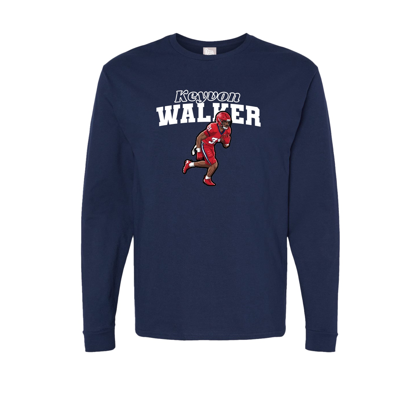 Long Sleeve Tee — Name Arch in Navy