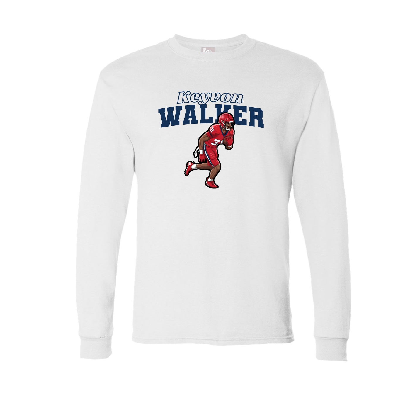 Long Sleeve Tee — Name Arch in White