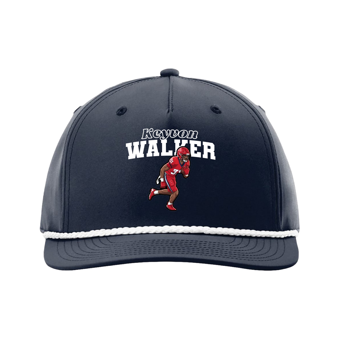 Five-Panel Classic Rope Cap — Name Arch in Navy