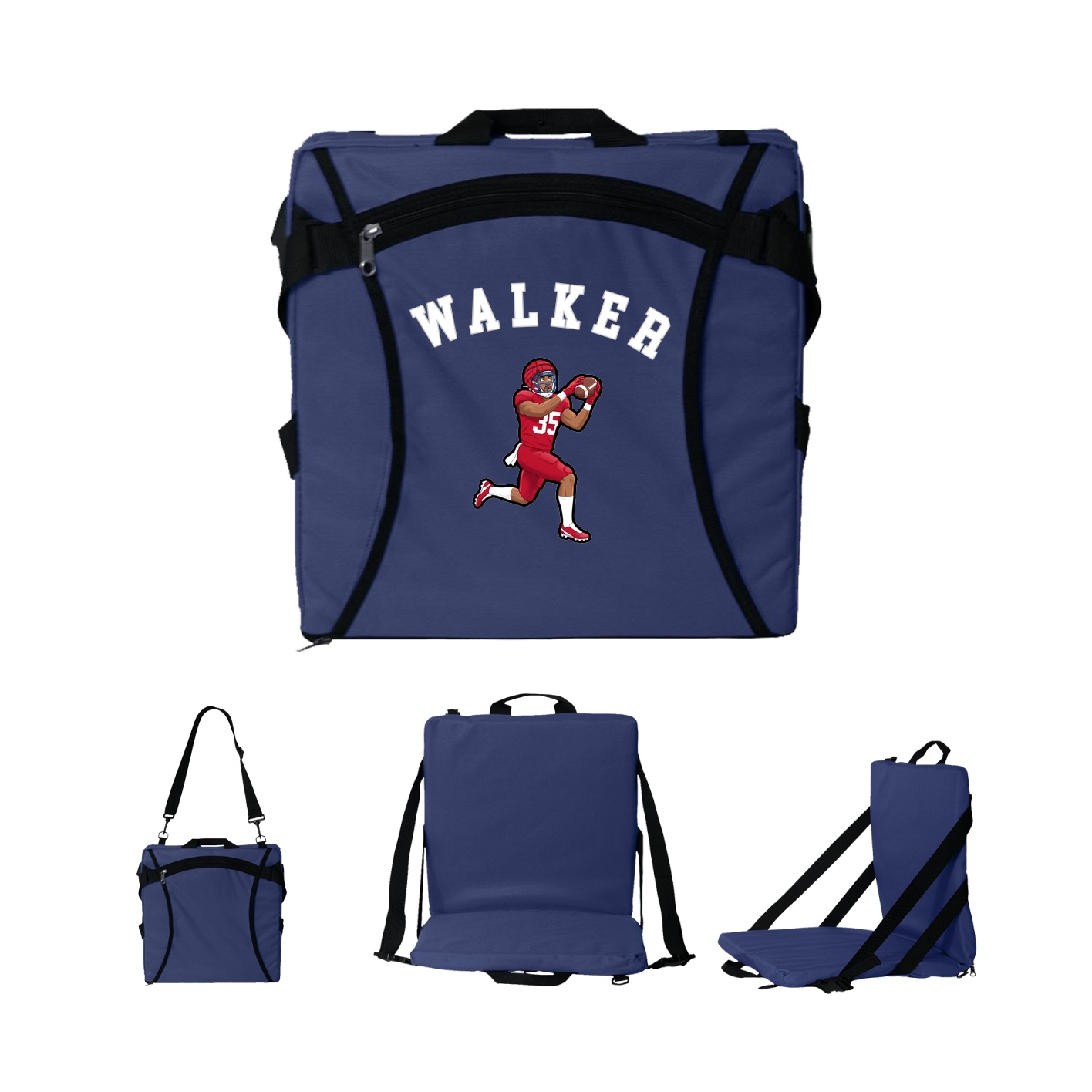 Folding Stadium Seat — Shirsey Arch in Navy