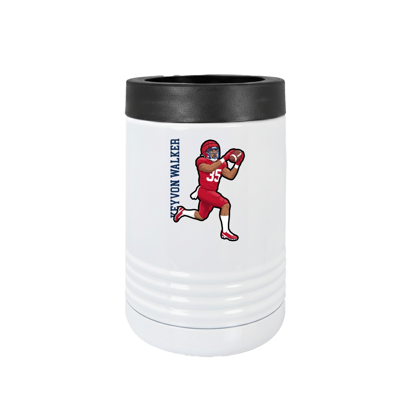 Beverage Holder — Name Vertical in White