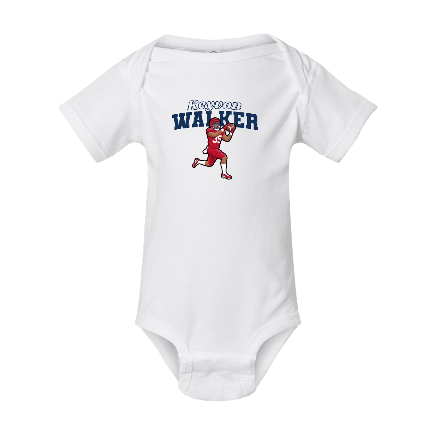 Baby Onesie — Name Arch in White
