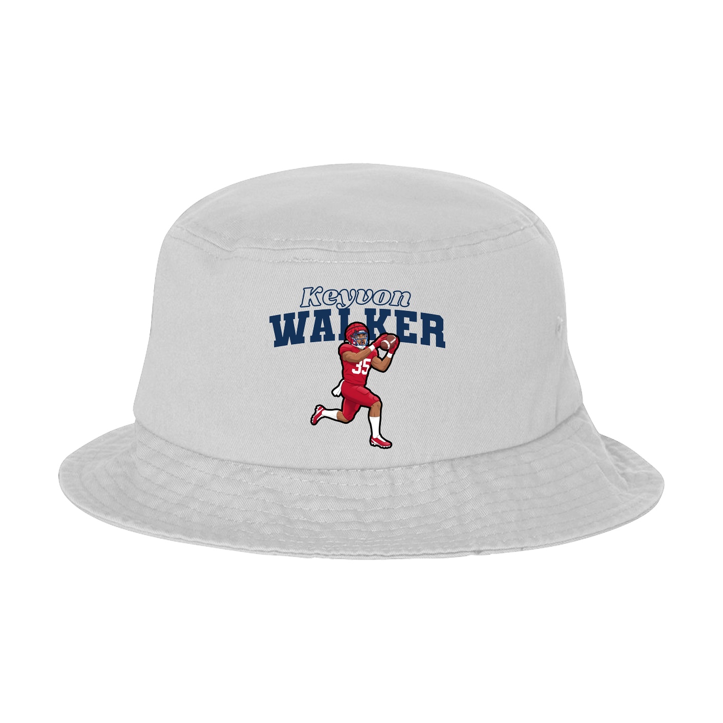 Bucket Cap — Name Arch in White