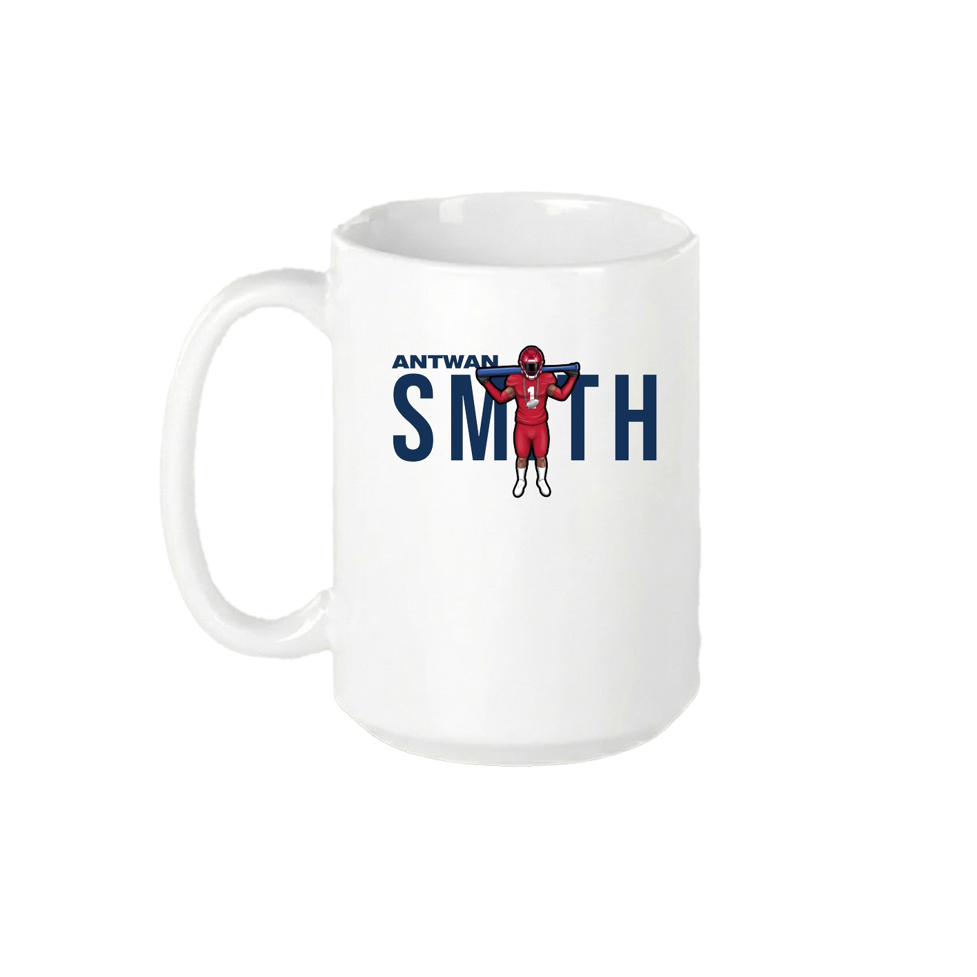 15oz Coffee Mug — Player Name in White