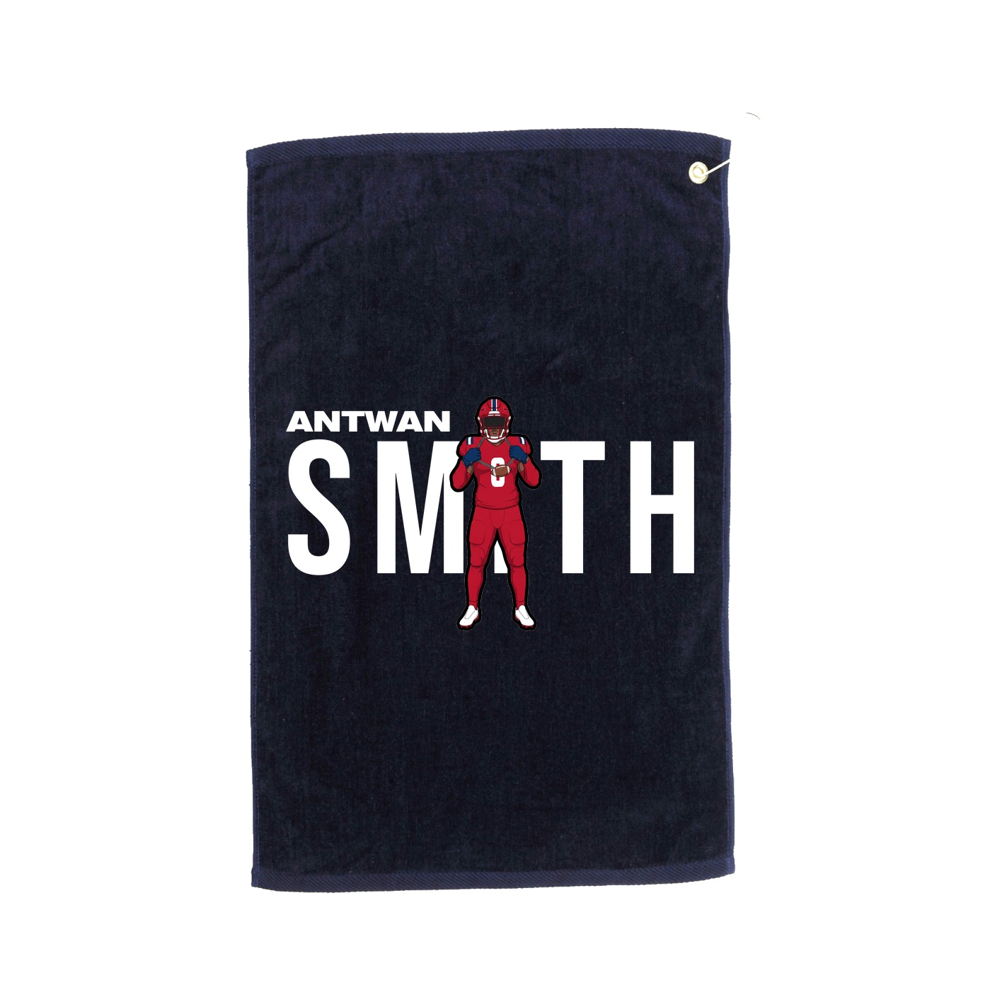 Golf Towel — Player Name in Navy